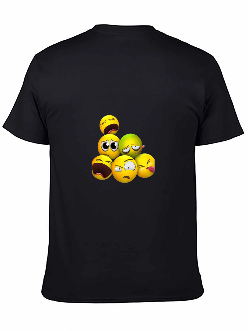 Emoji Pile Black T-Shirt