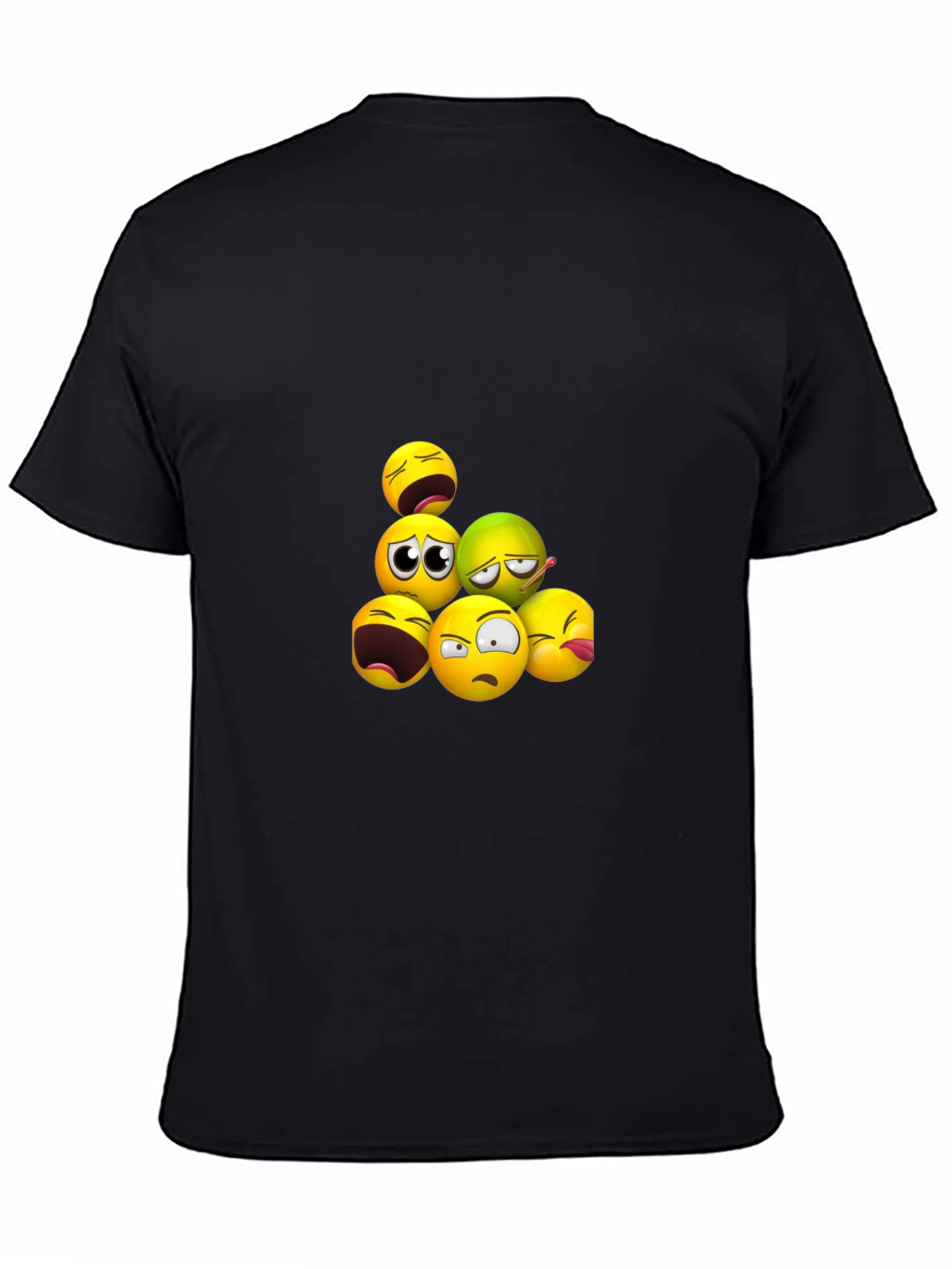 Emoji Pile Black T-Shirt