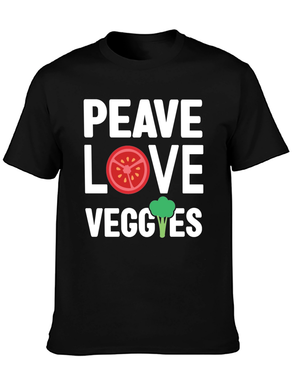Peace Love Veggies Graphic T-Shirt