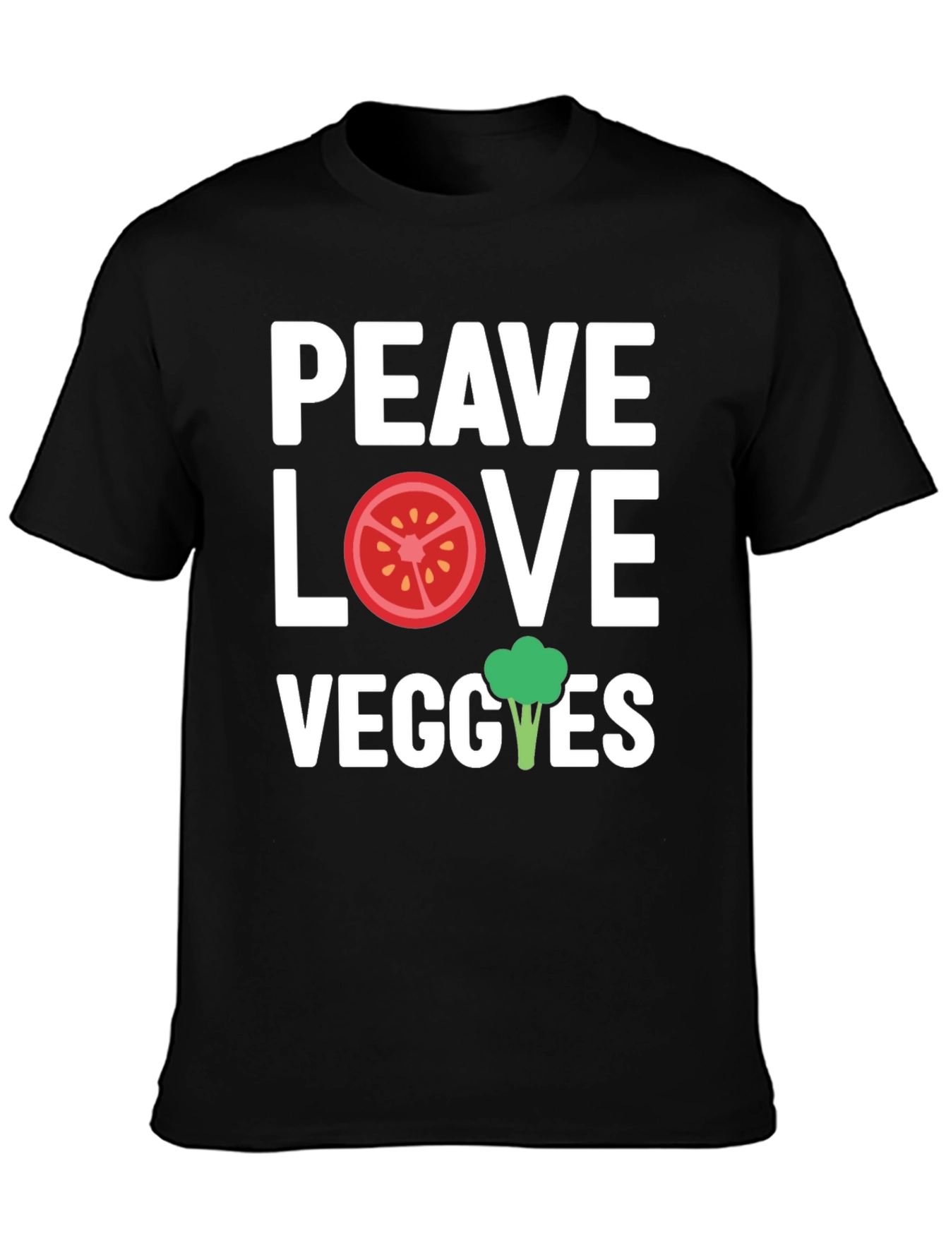Peace Love Veggies Graphic T-Shirt