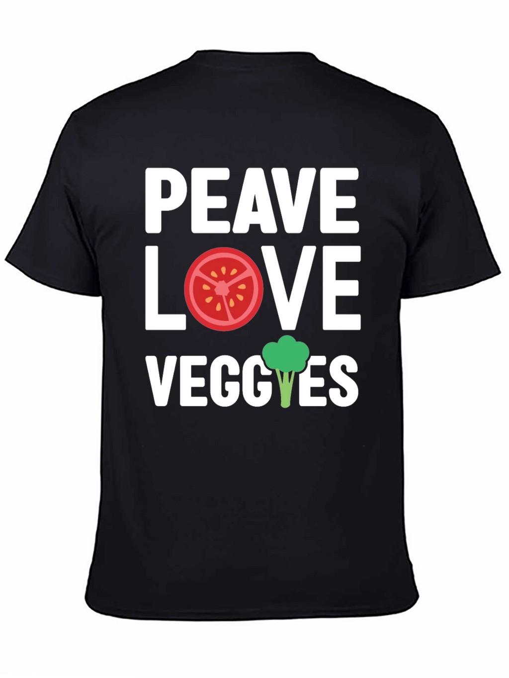 Peace Love Veggies Graphic T-Shirt