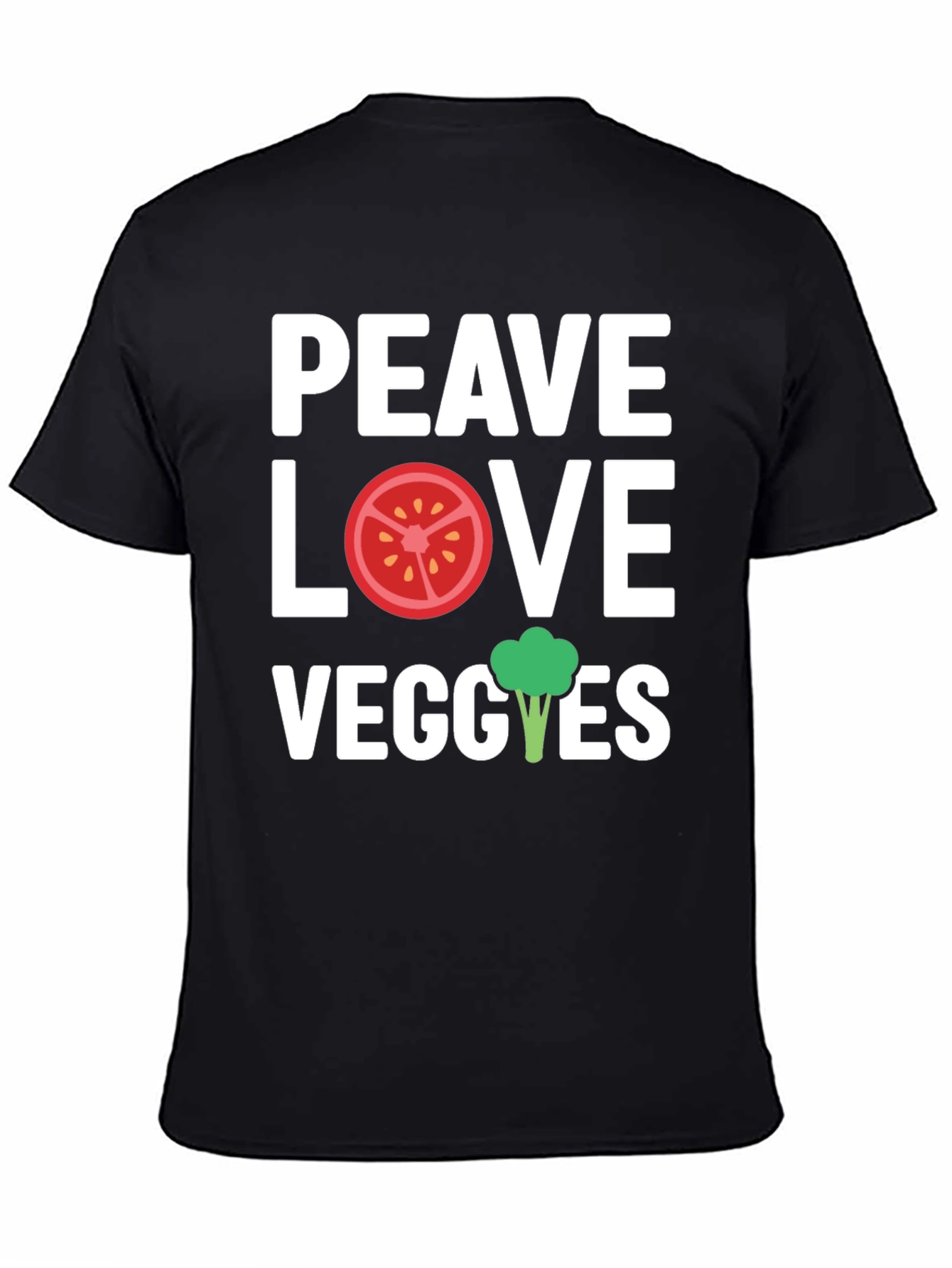 Peace Love Veggies Graphic T-Shirt