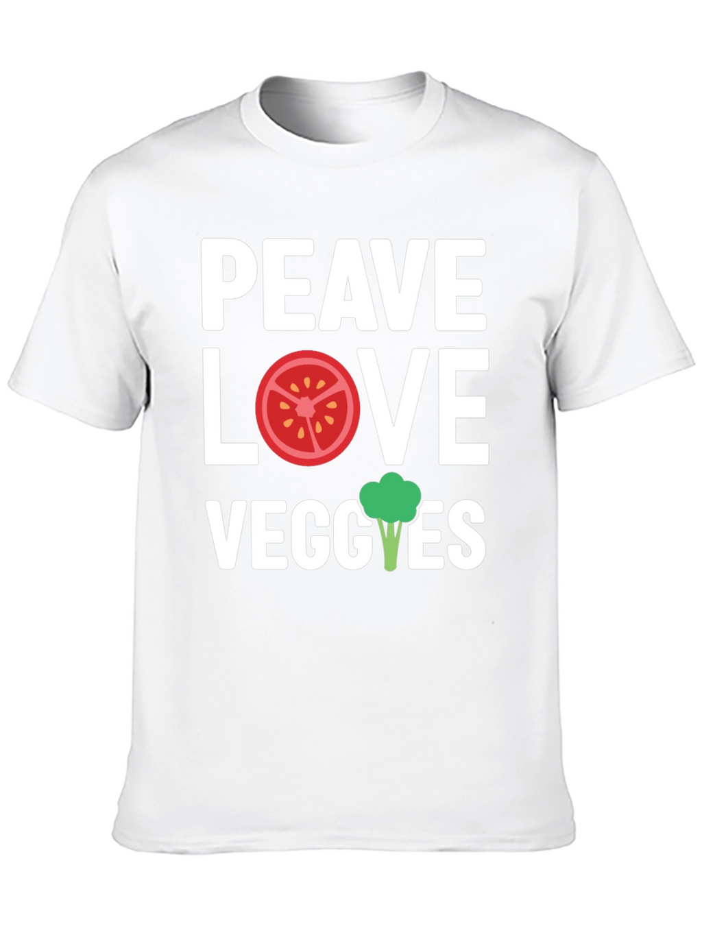 Peace Love Veggies Graphic T-Shirt