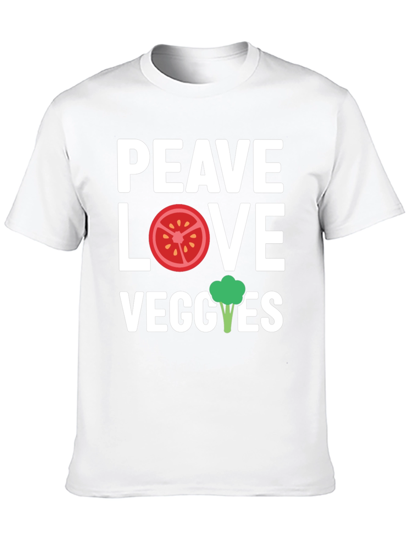 Peace Love Veggies Graphic T-Shirt