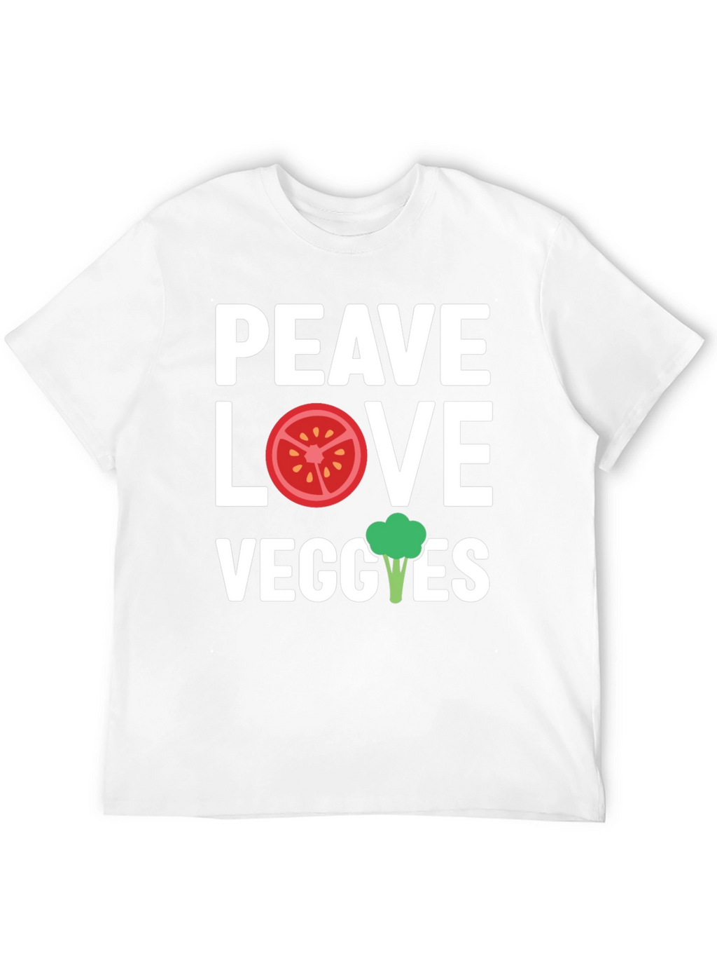 Peace Love Veggies Graphic T-Shirt