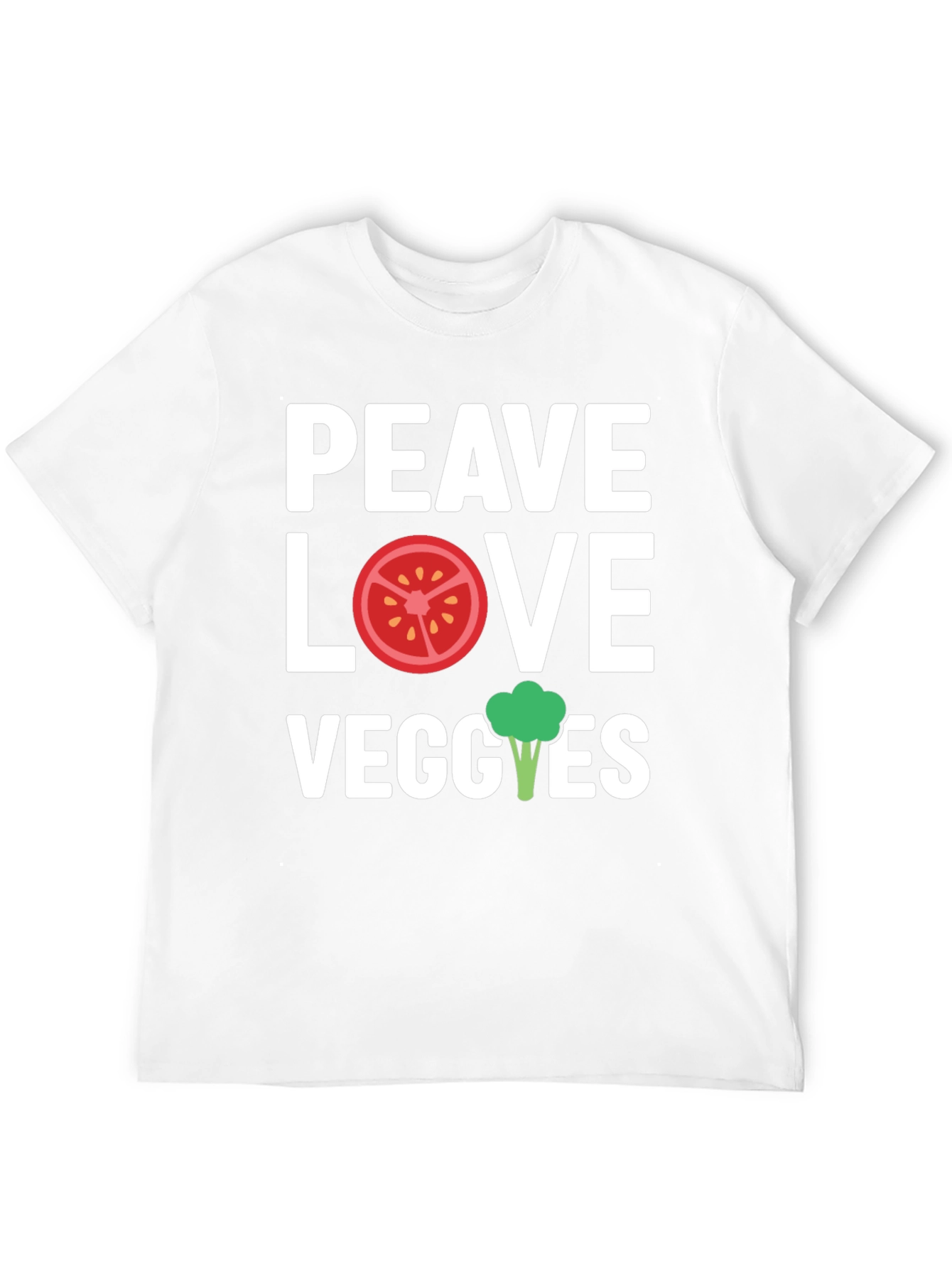 Peace Love Veggies Graphic T-Shirt