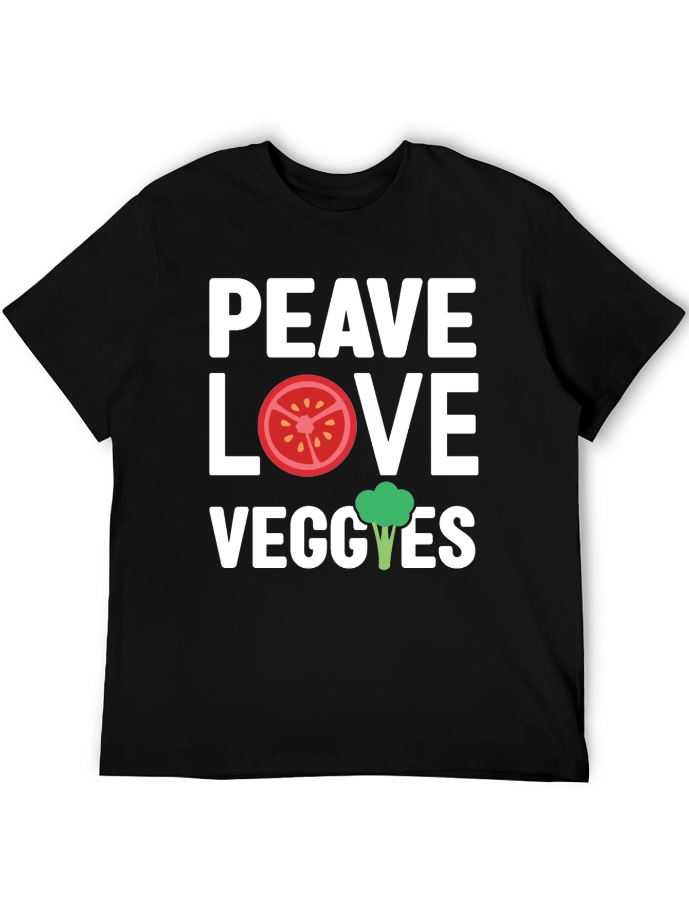 Peace Love Veggies Graphic T-Shirt