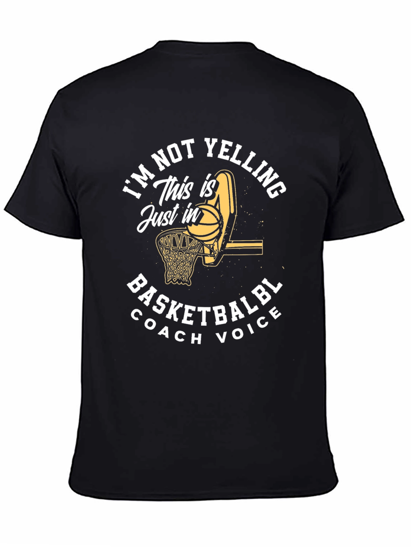 Basketball Coach Voice T-Shirt - Funny Sports Tee