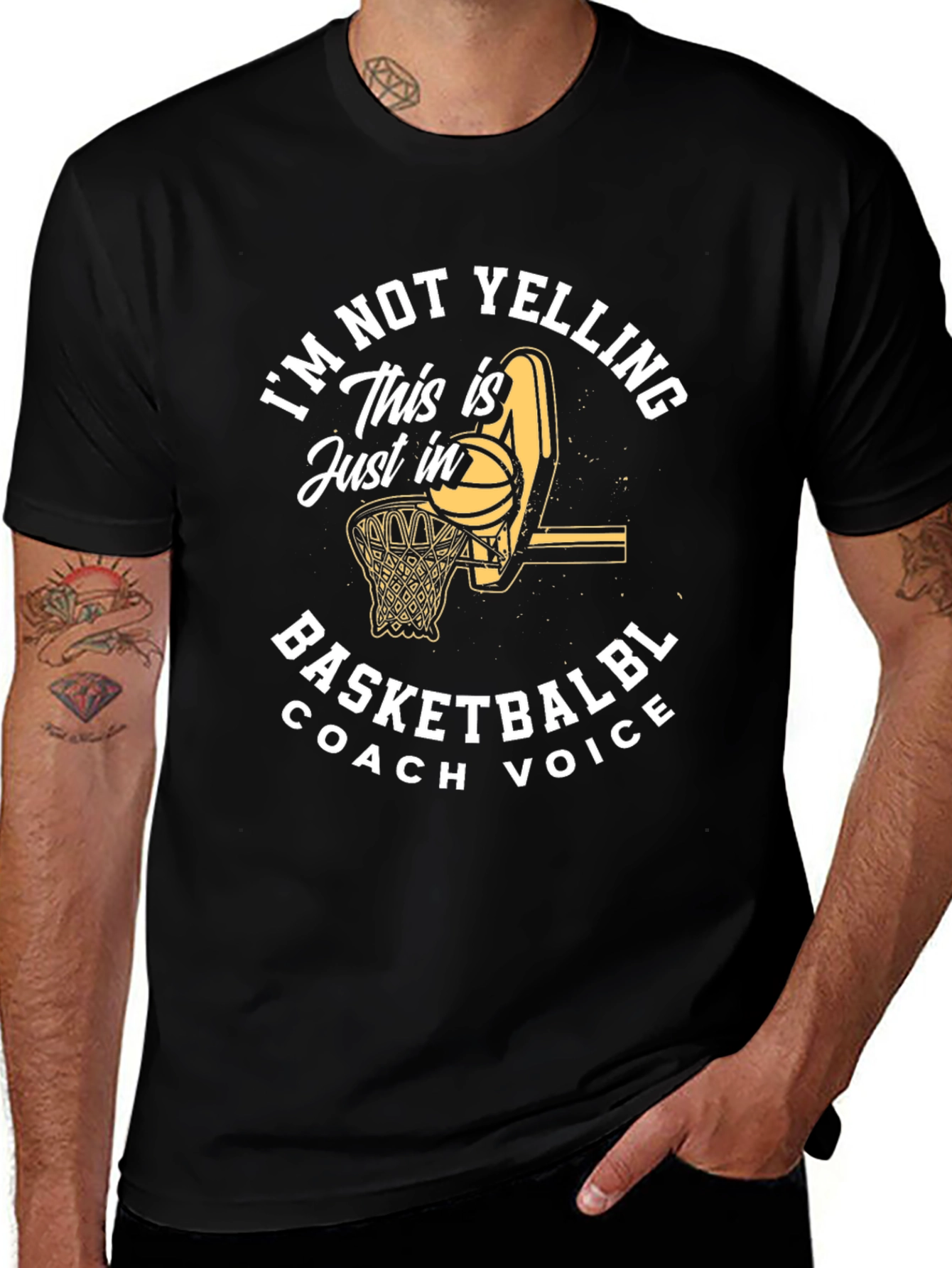 Basketball Coach Voice T-Shirt - Funny Sports Tee