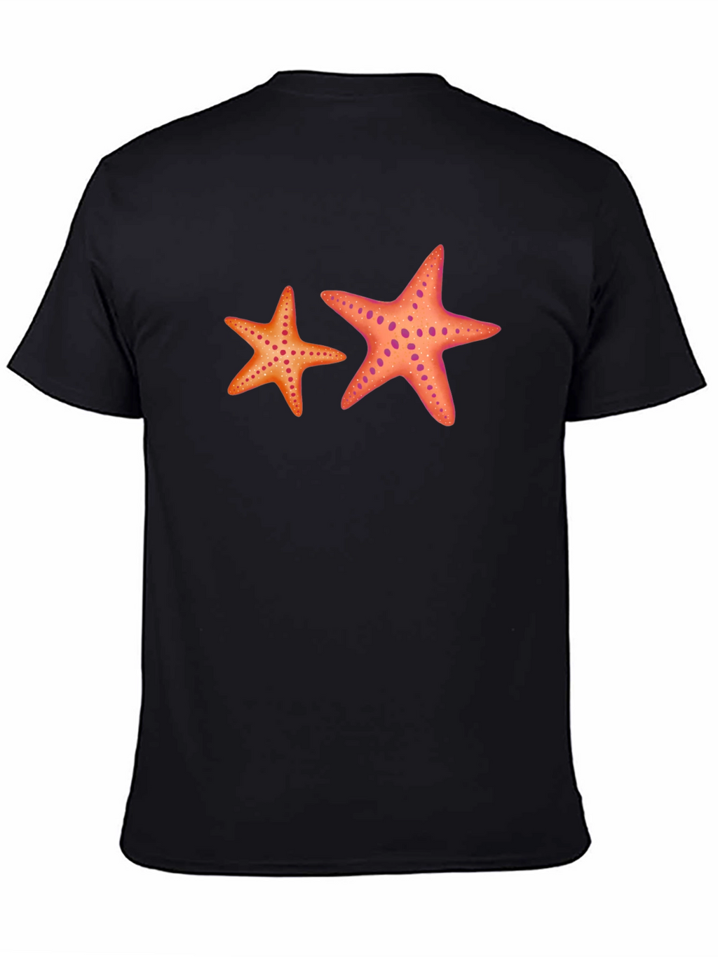 Starfish Graphic Tee - Black Cotton Casual Top
