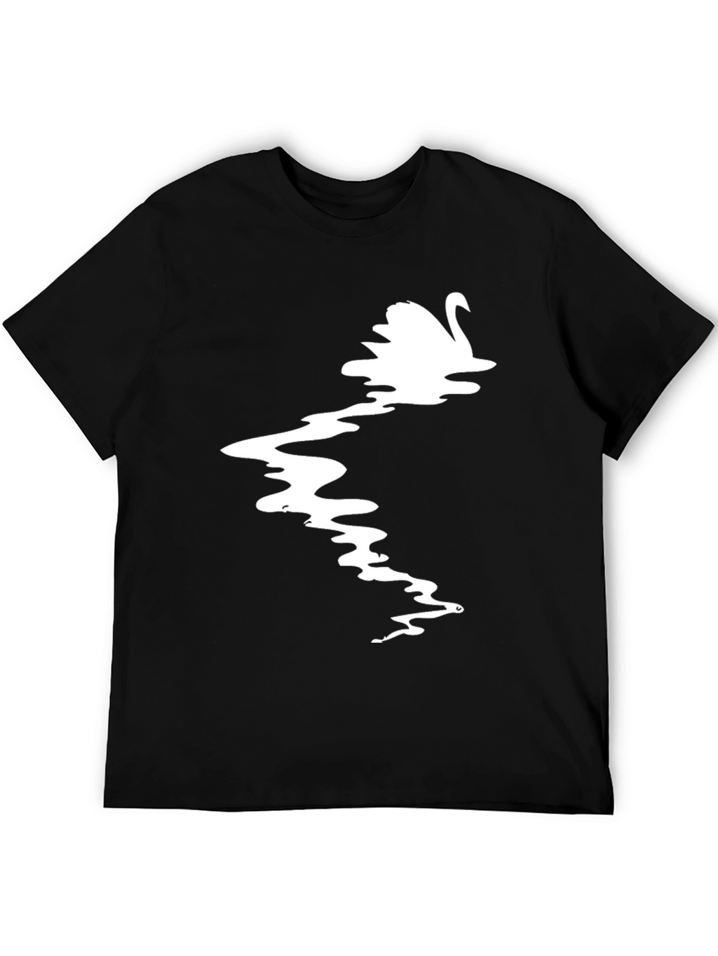 Swan Graphic Black T-Shirt