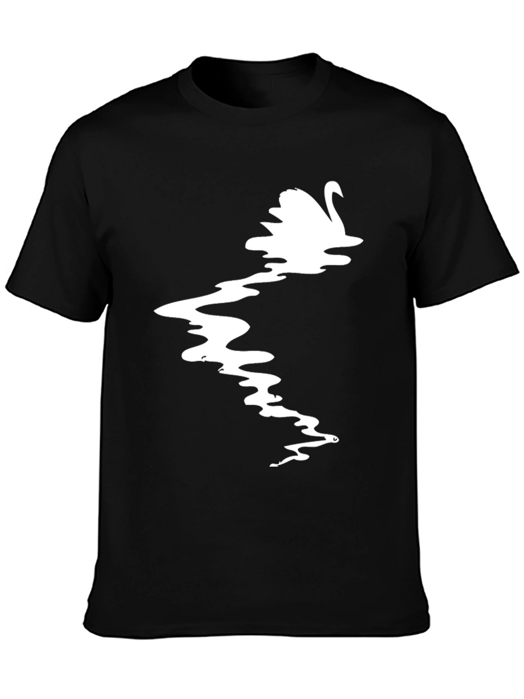 Swan Graphic Black T-Shirt