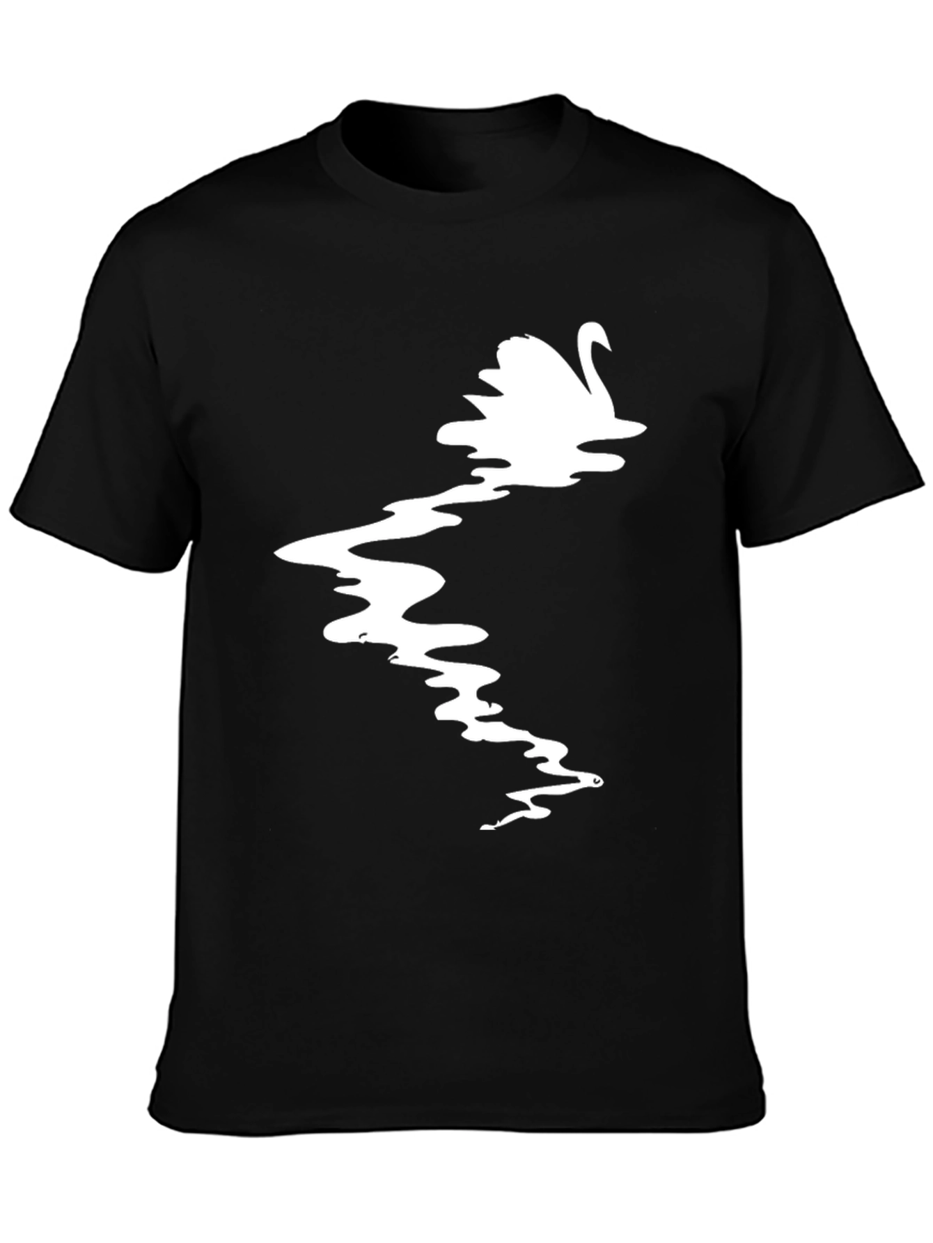 Swan Graphic Black T-Shirt