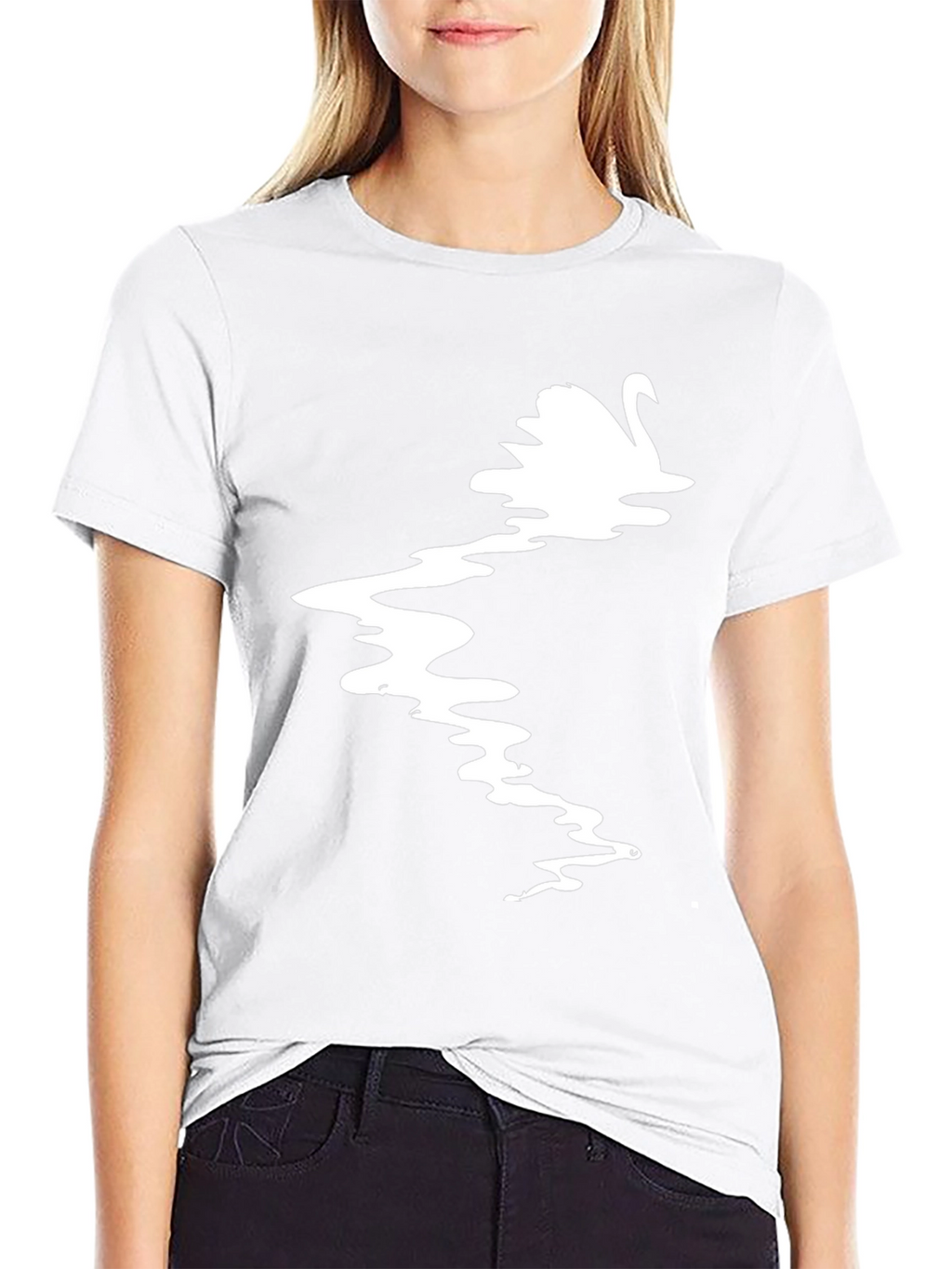 Swan Graphic Black T-Shirt