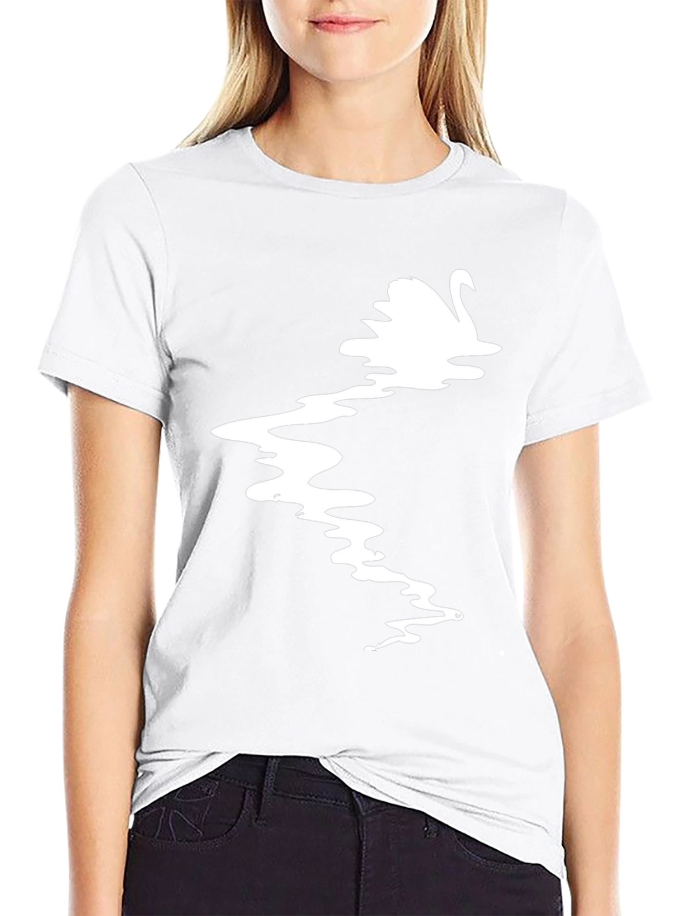 Swan Graphic Black T-Shirt