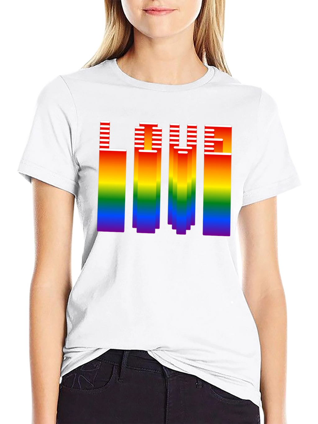 Rainbow LOVE Graphic Tee - Pride Month Shirt
