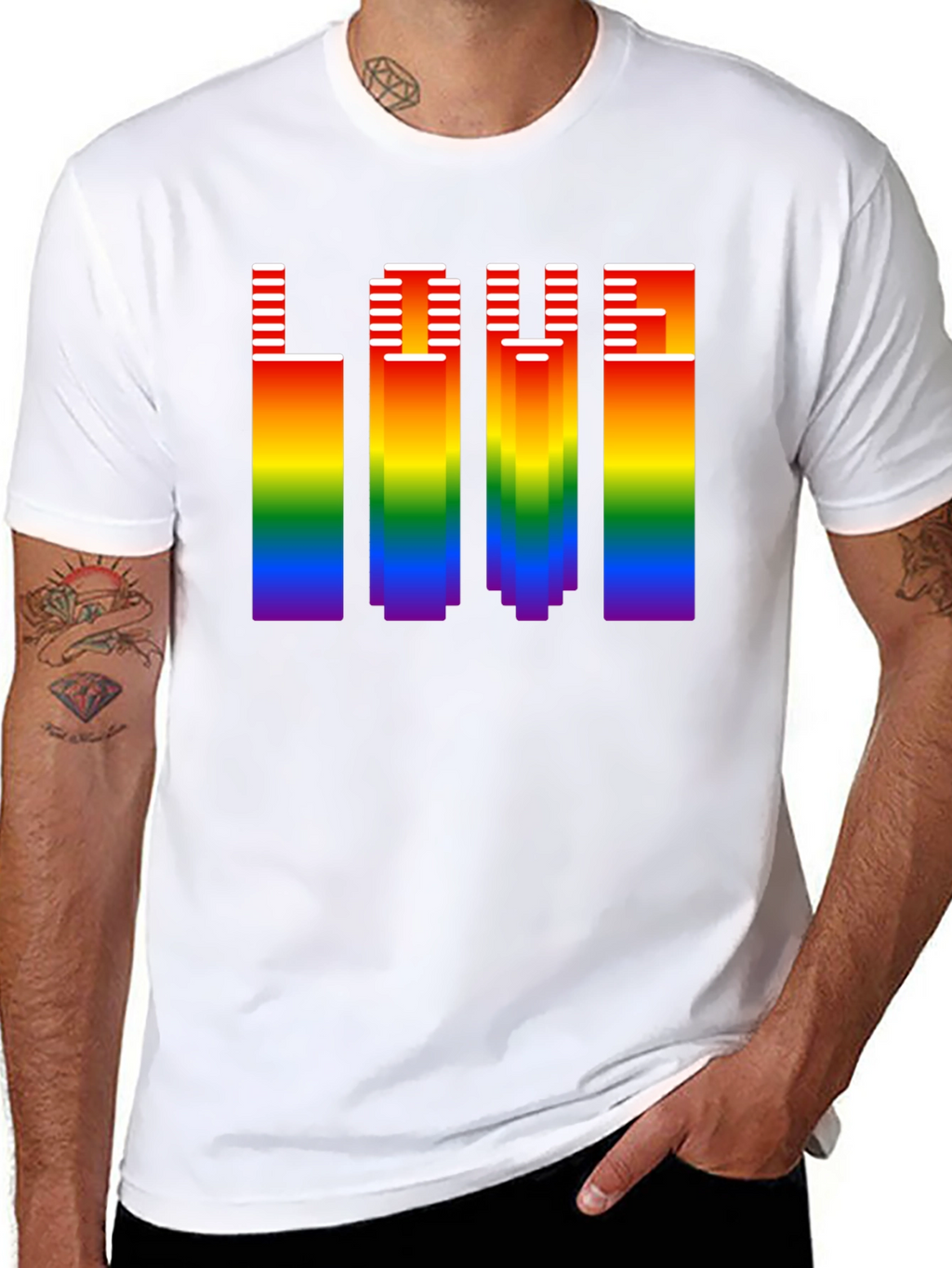 Rainbow LOVE Graphic Tee - Pride Month Shirt