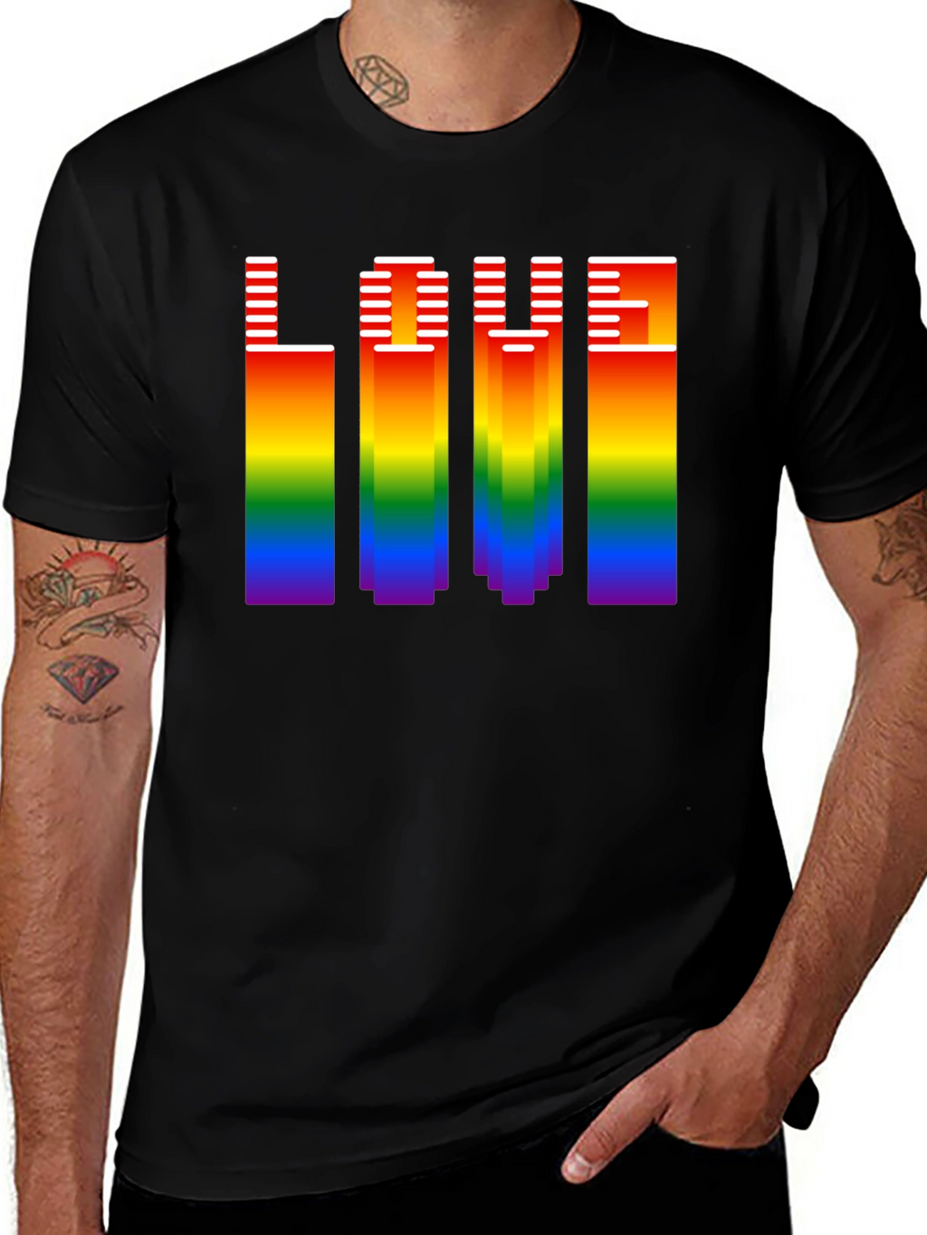 Rainbow LOVE Graphic Tee - Pride Month Shirt