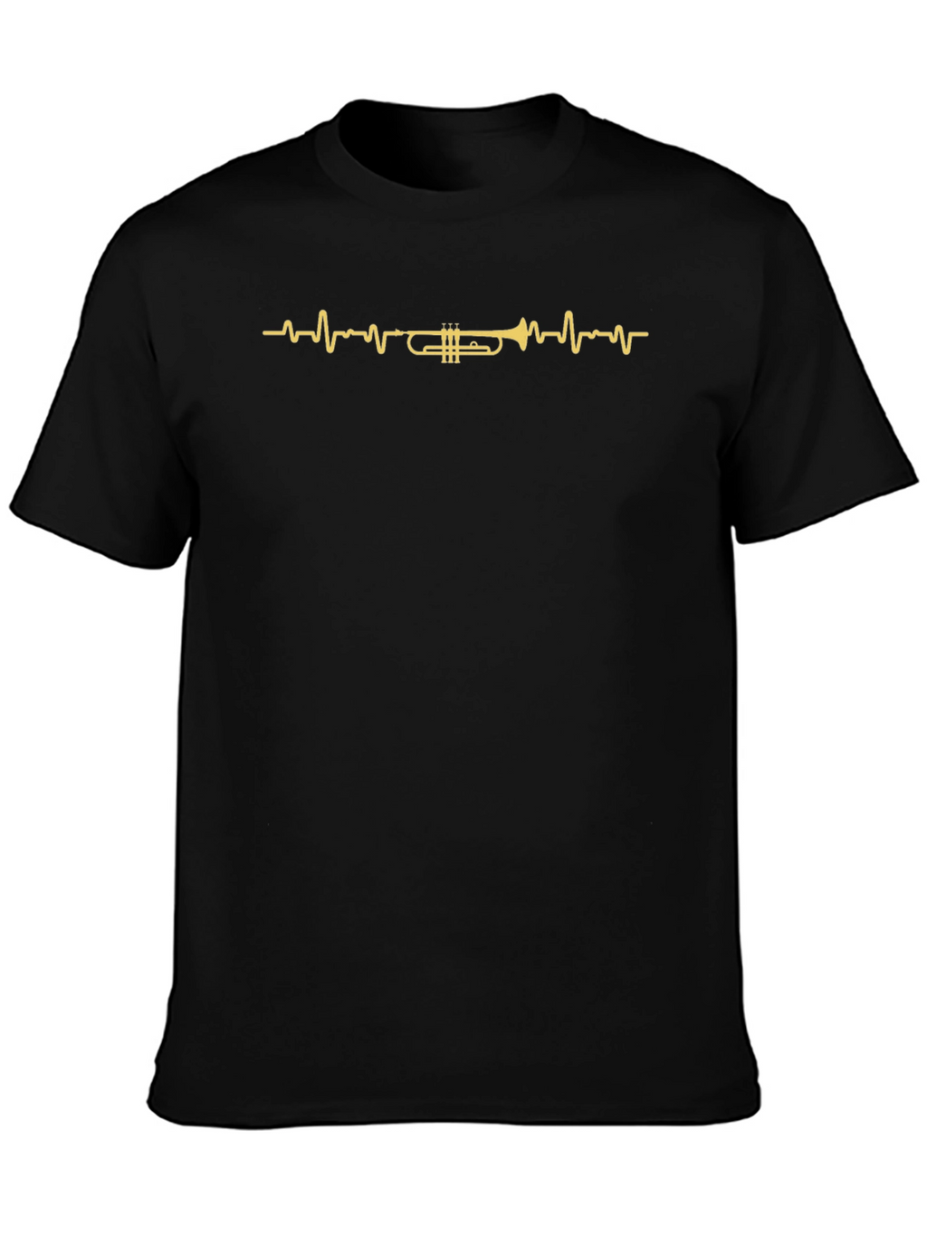 Trumpet Heartbeat Graphic Tee - Musician T-Shirt