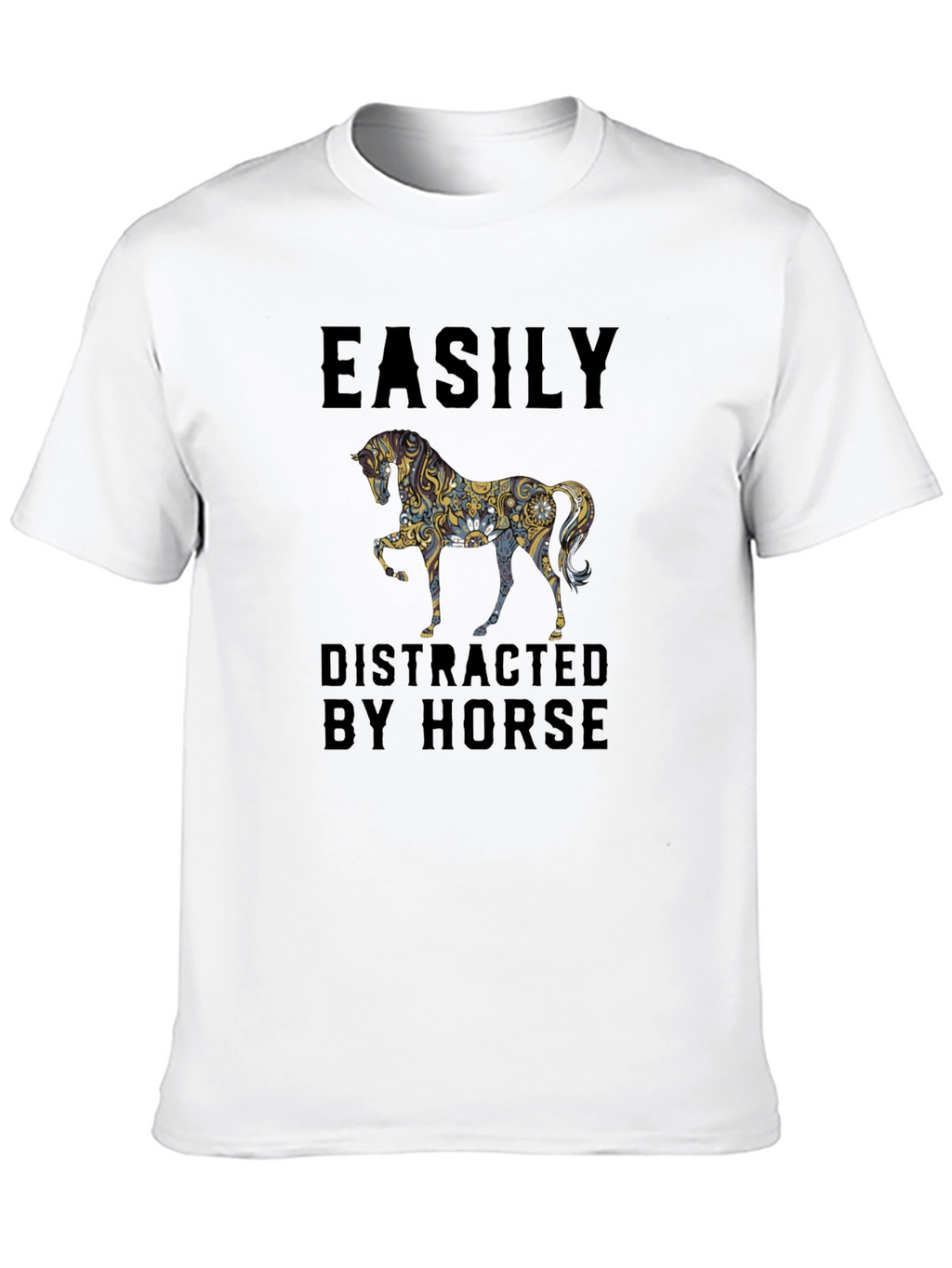 Easily Distracted By Horse Graphic Tee