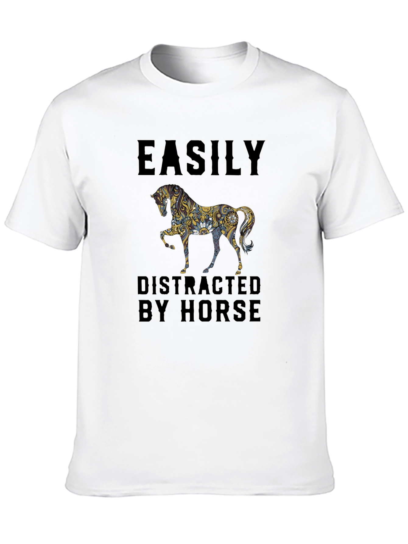 Easily Distracted By Horse Graphic Tee