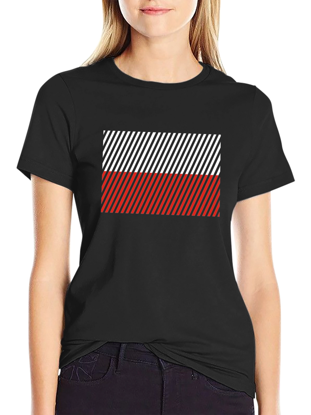 Striped Poland Flag T-Shirt