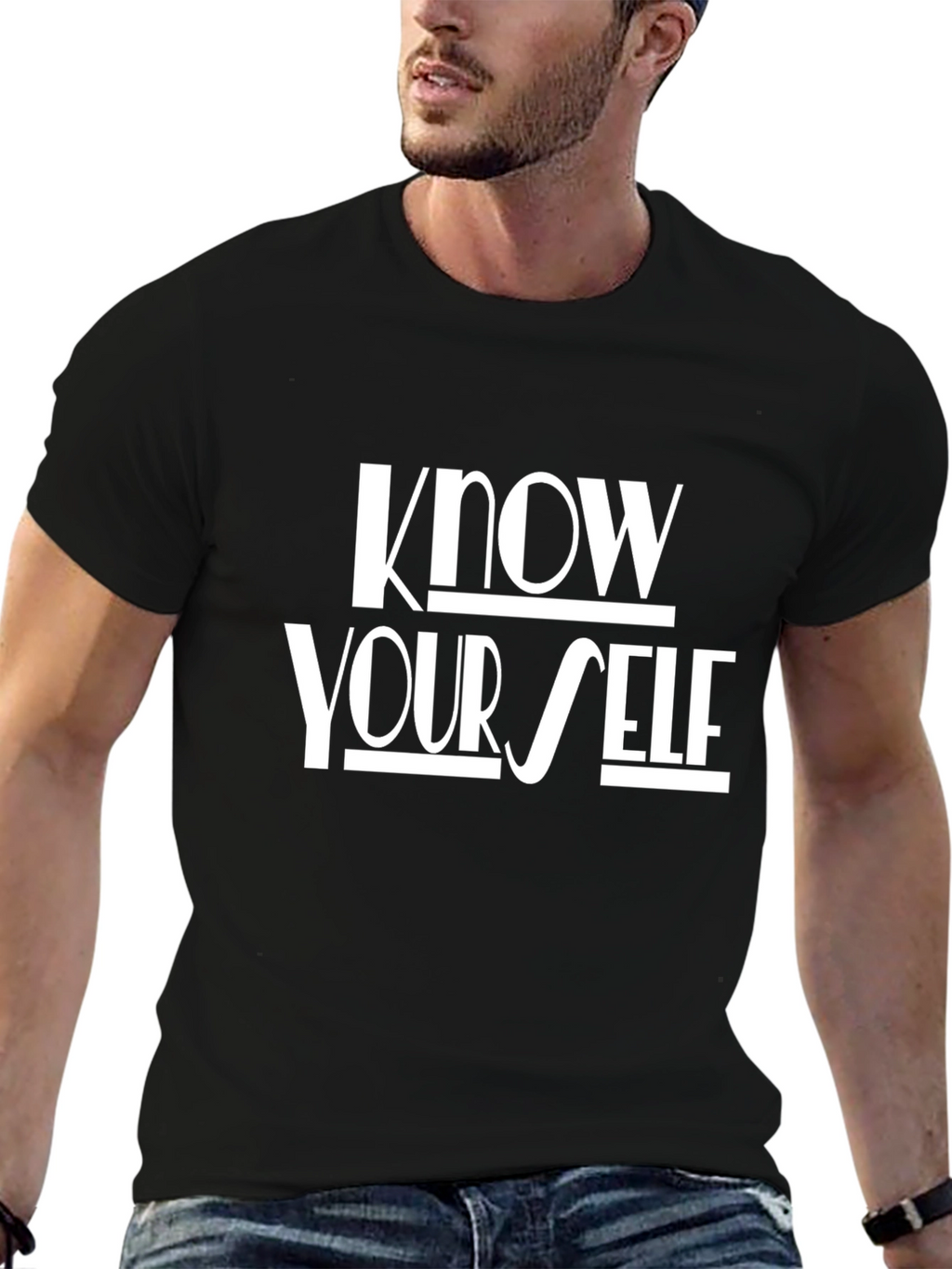 Know Yourself Black Graphic Tee