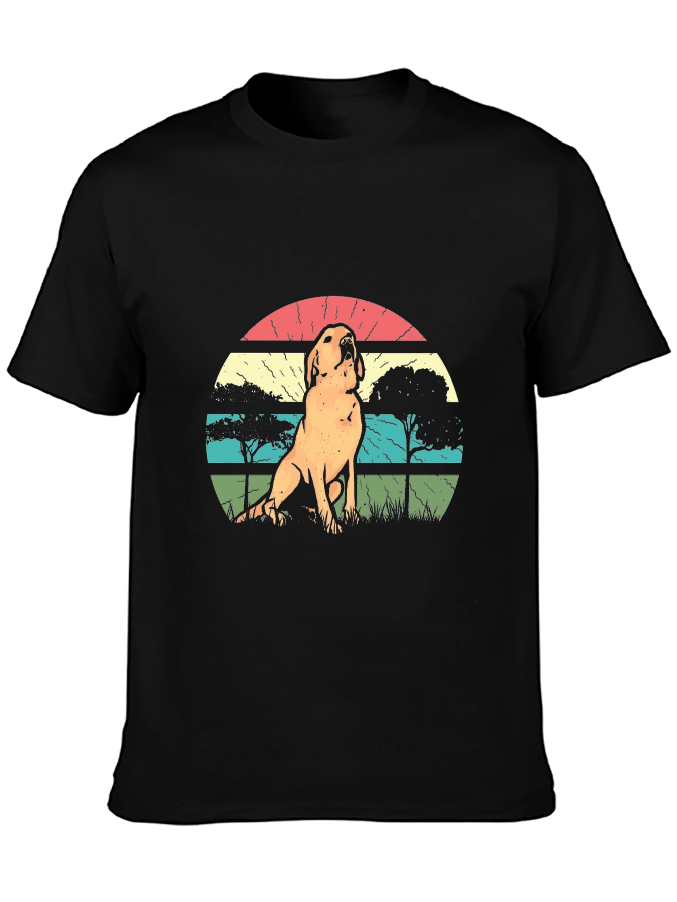 Vintage Dog Graphic Tee - Retro Style