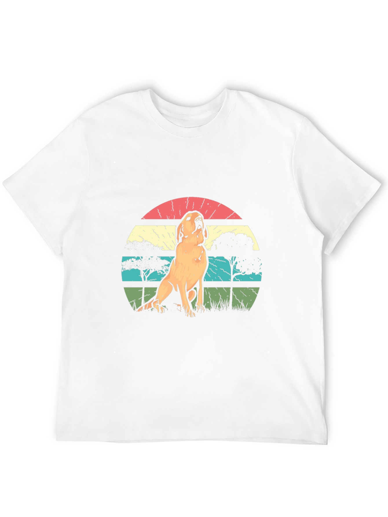 Vintage Dog Graphic Tee - Retro Style