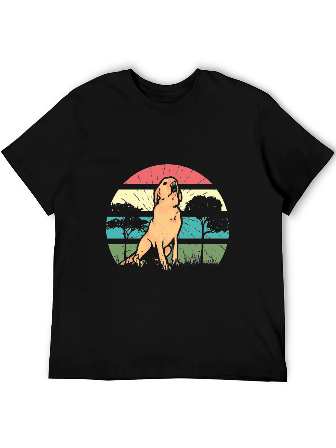 Vintage Dog Graphic Tee - Retro Style