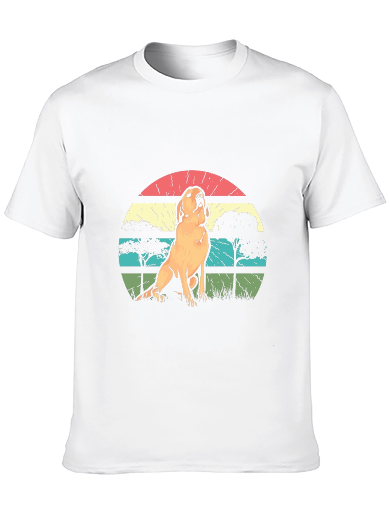 Vintage Dog Graphic Tee - Retro Style