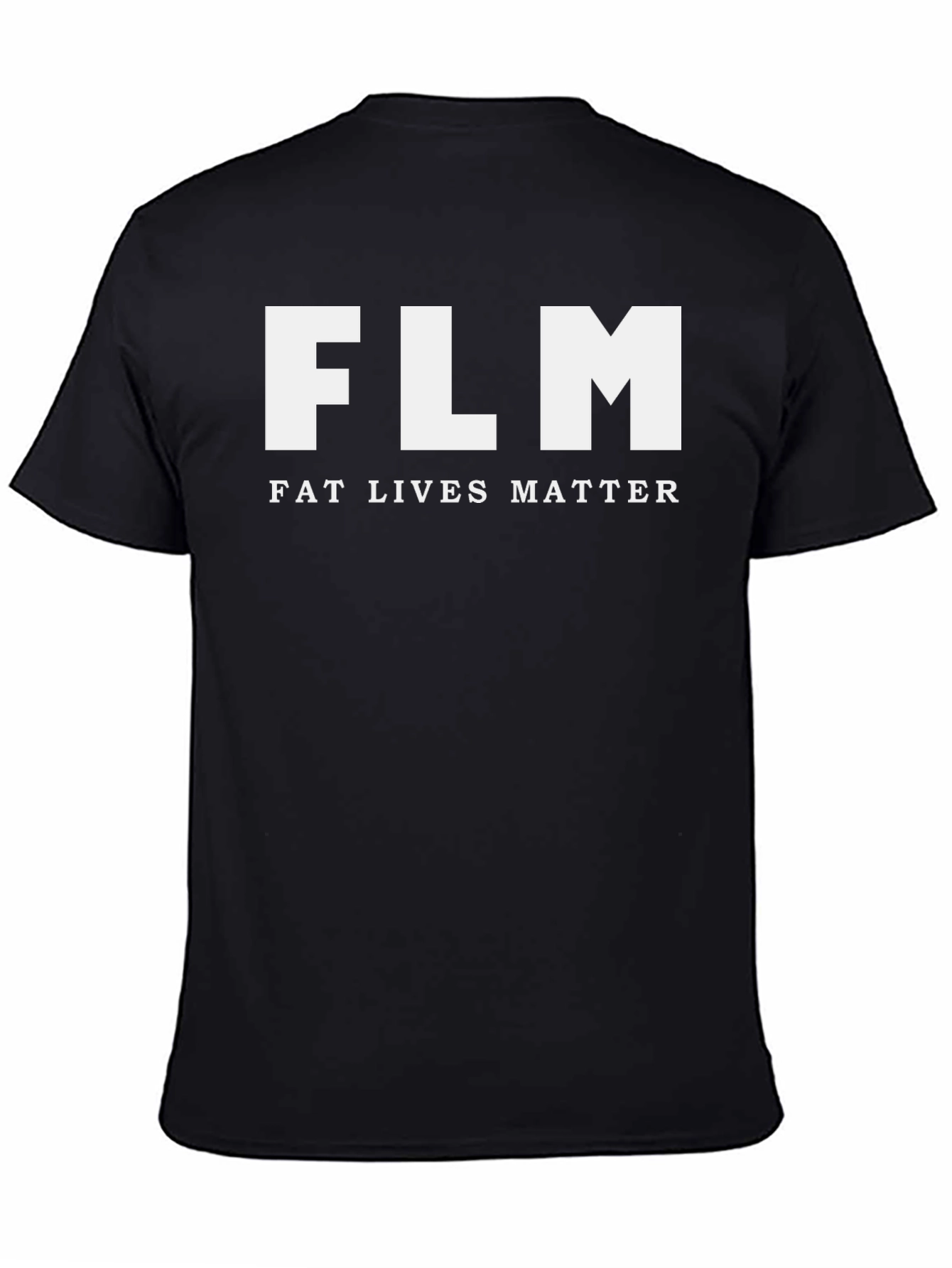 FLM Fat Lives Matter Tee - Unisex Black Cotton T-Shirt