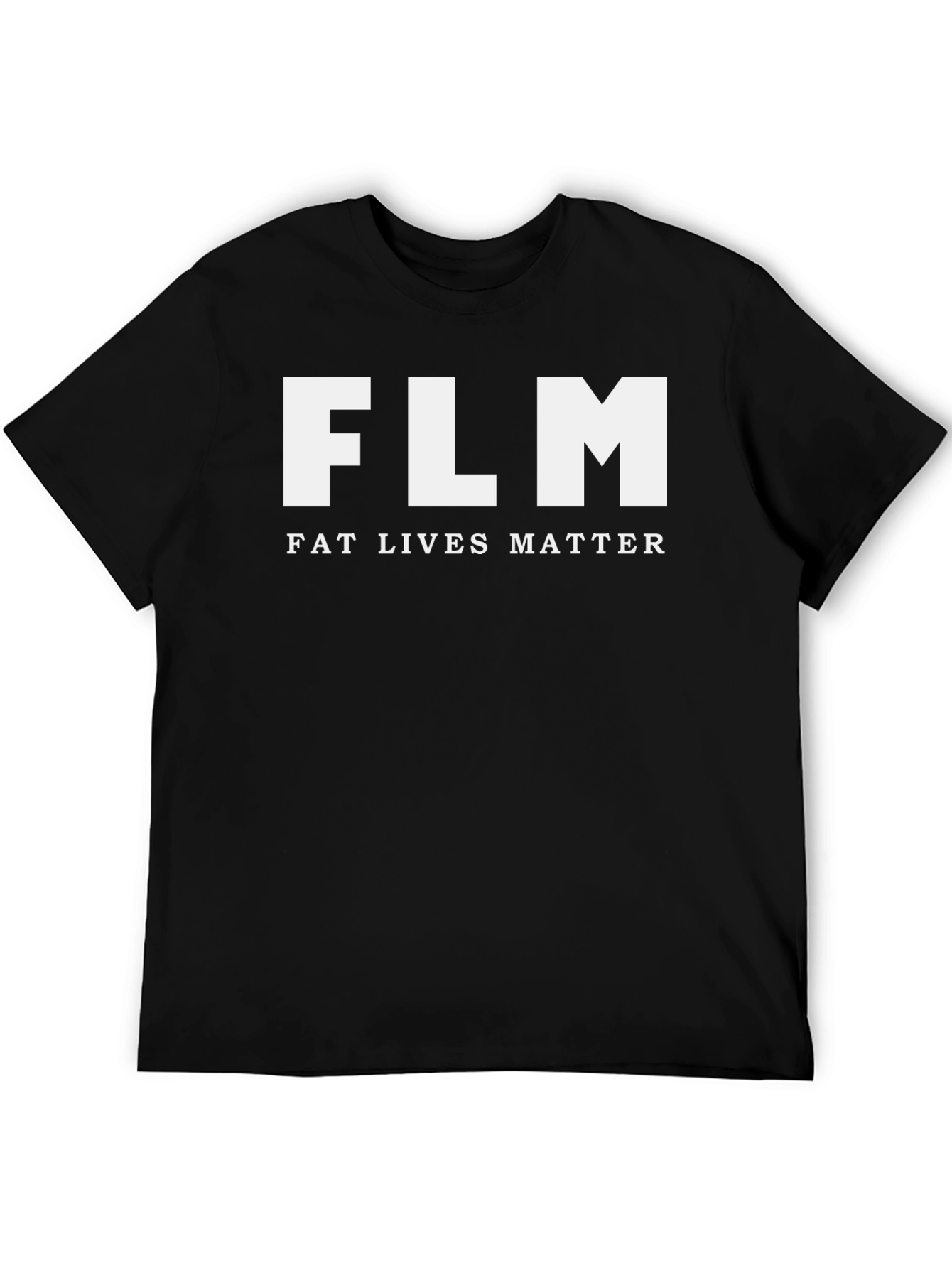 FLM Fat Lives Matter Tee - Unisex Black Cotton T-Shirt