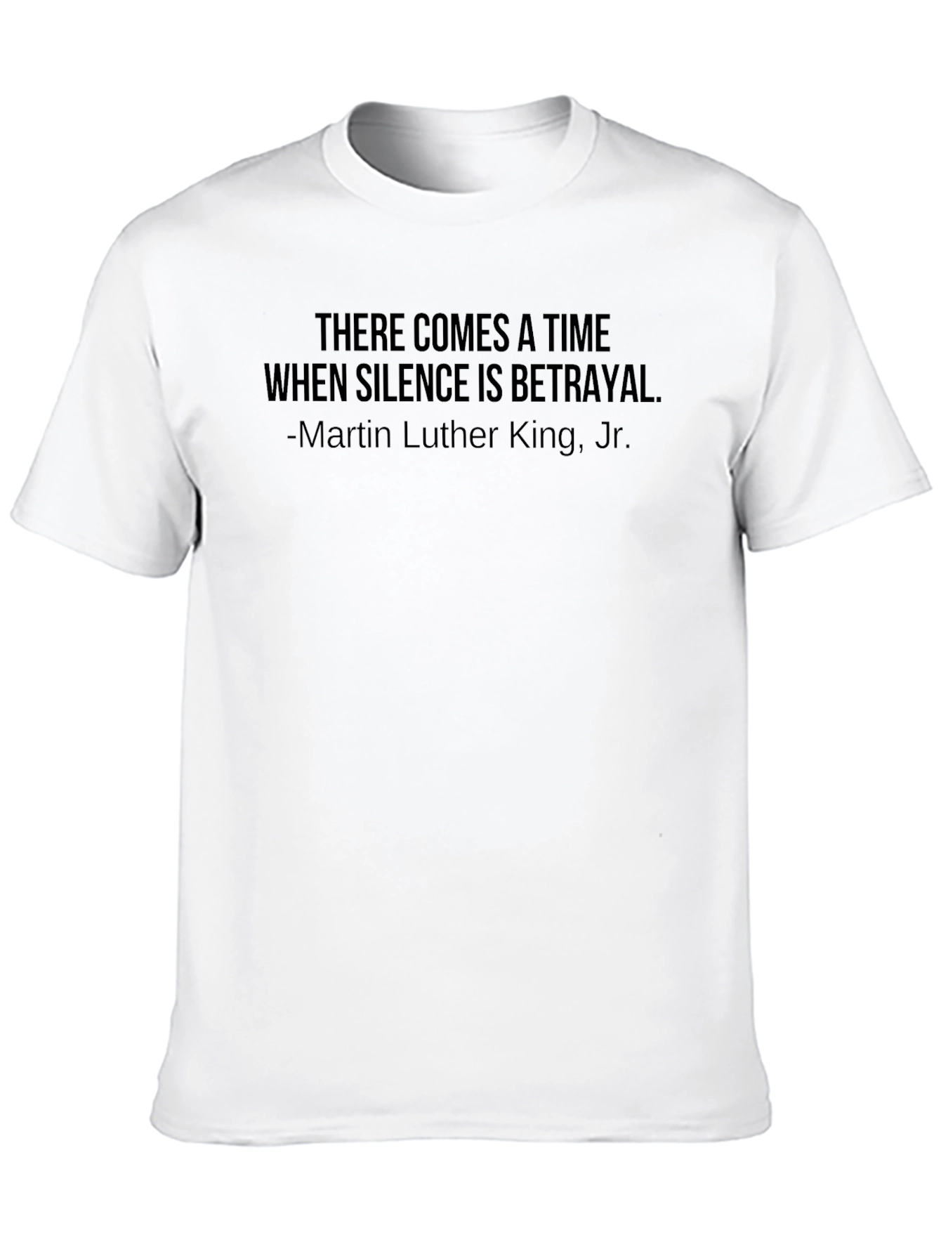 MLK Quote Black T-Shirt: Silence is Betrayal