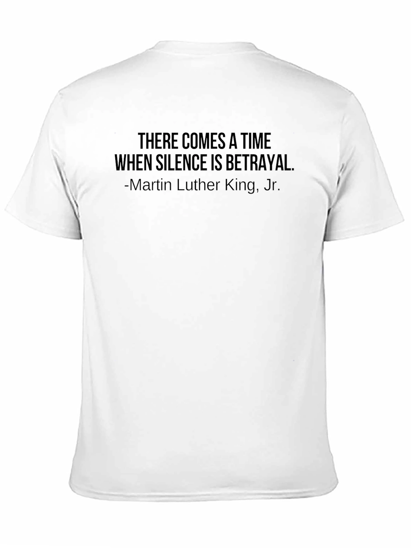 MLK Quote Black T-Shirt: Silence is Betrayal