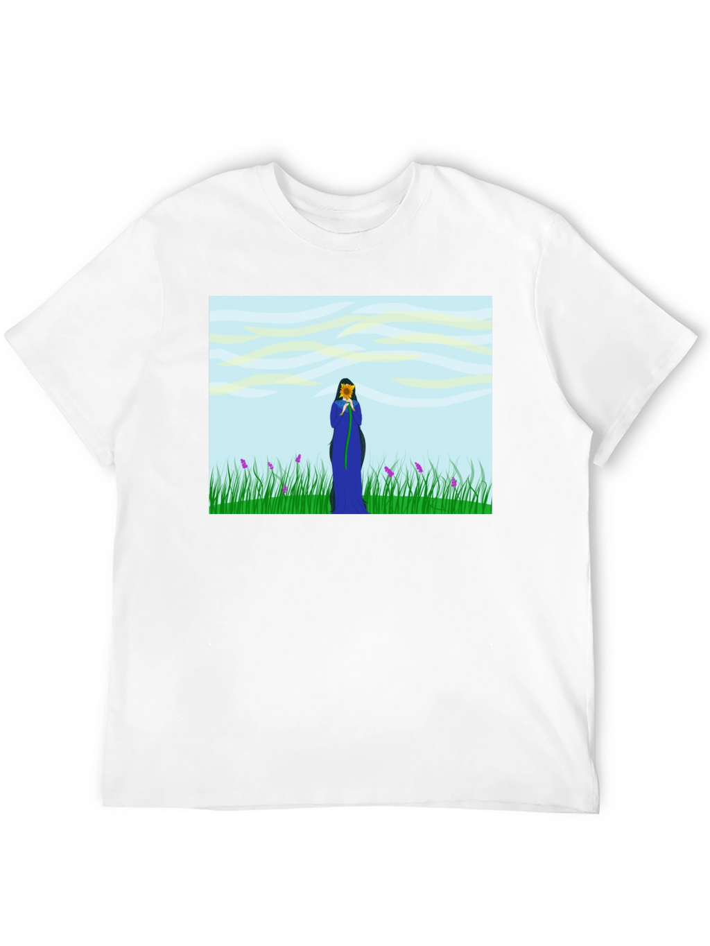 Nature Lovers T-Shirt: Sunflower Field Design