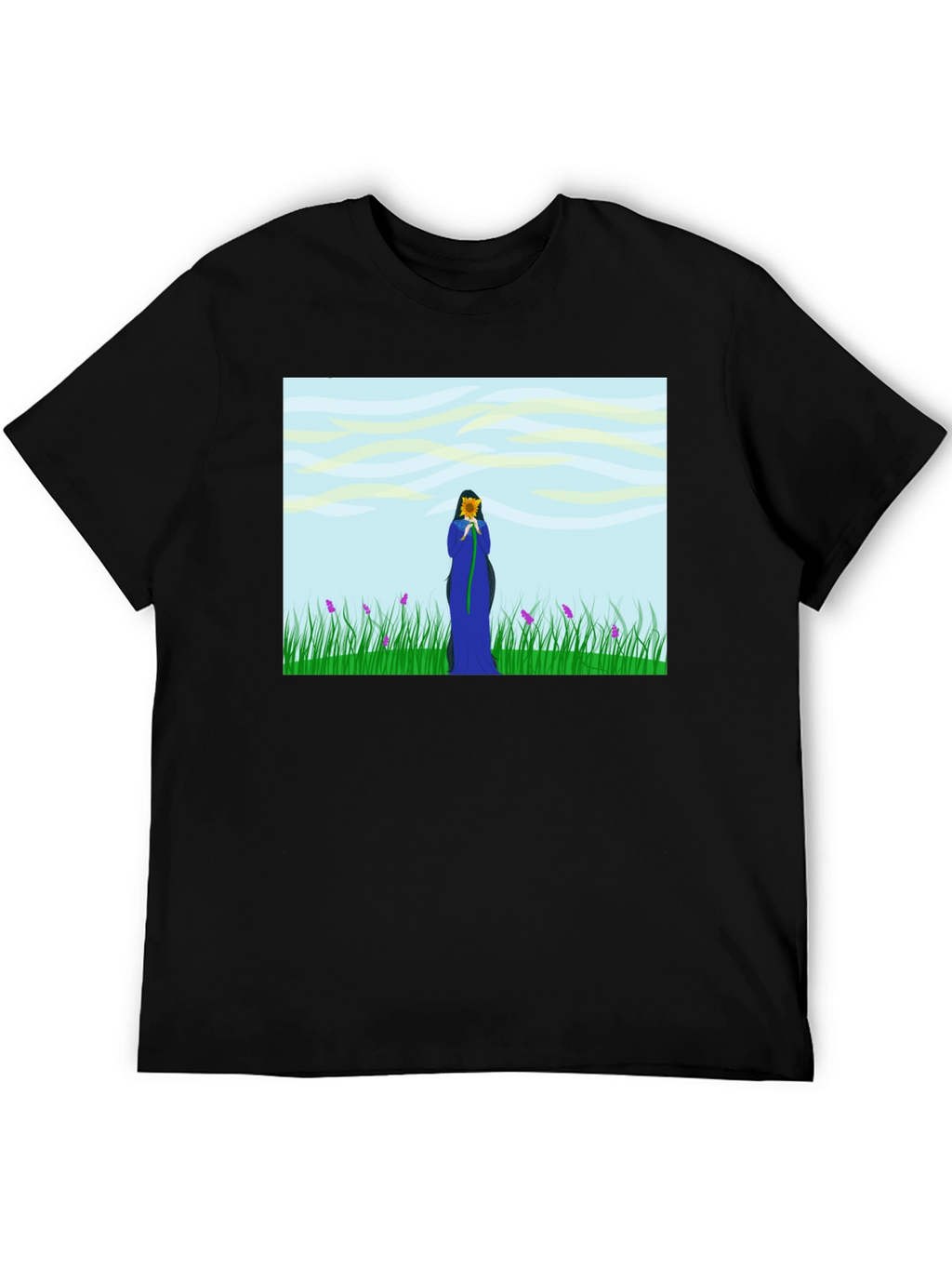 Nature Lovers T-Shirt: Sunflower Field Design