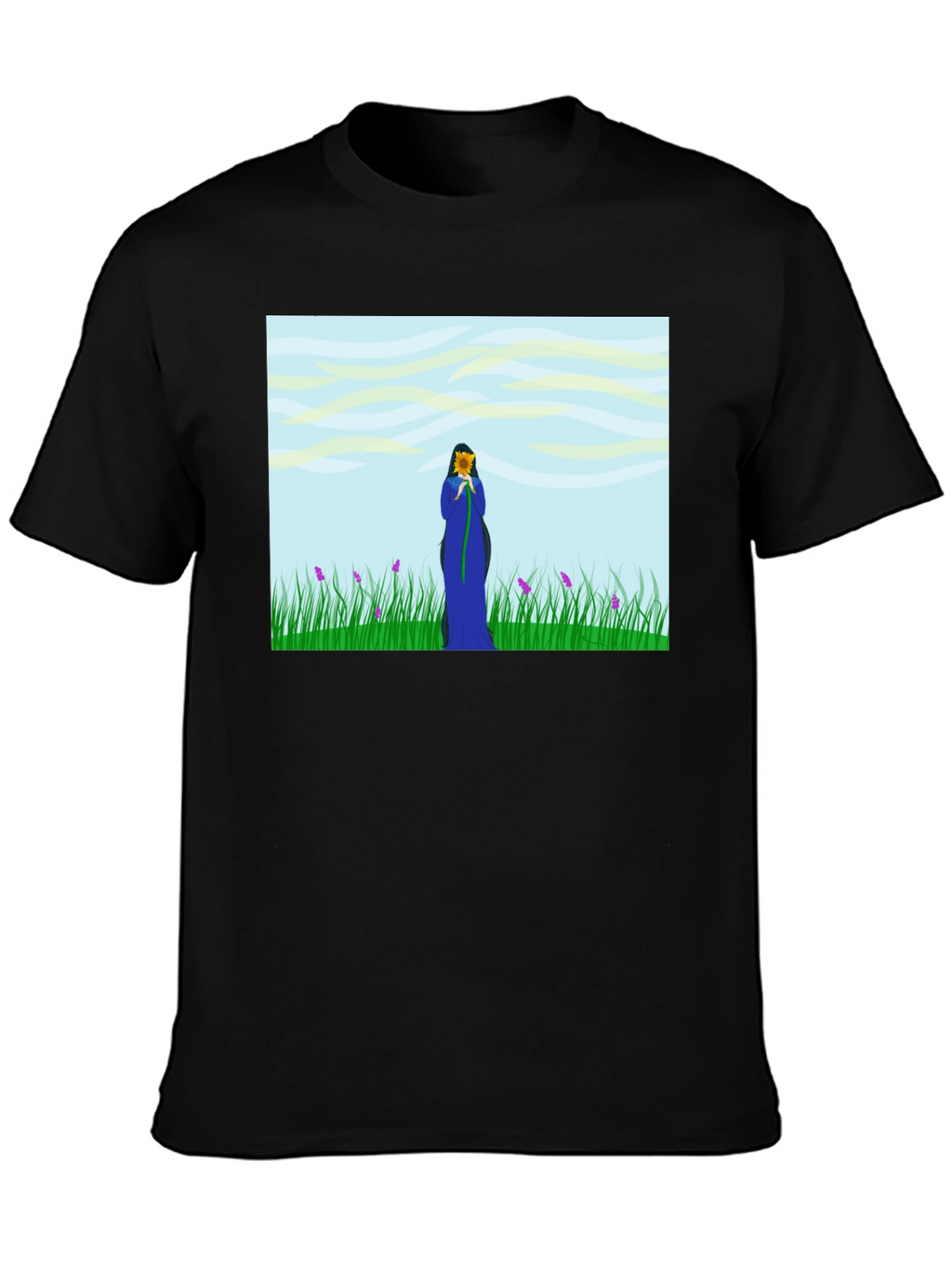 Nature Lovers T-Shirt: Sunflower Field Design