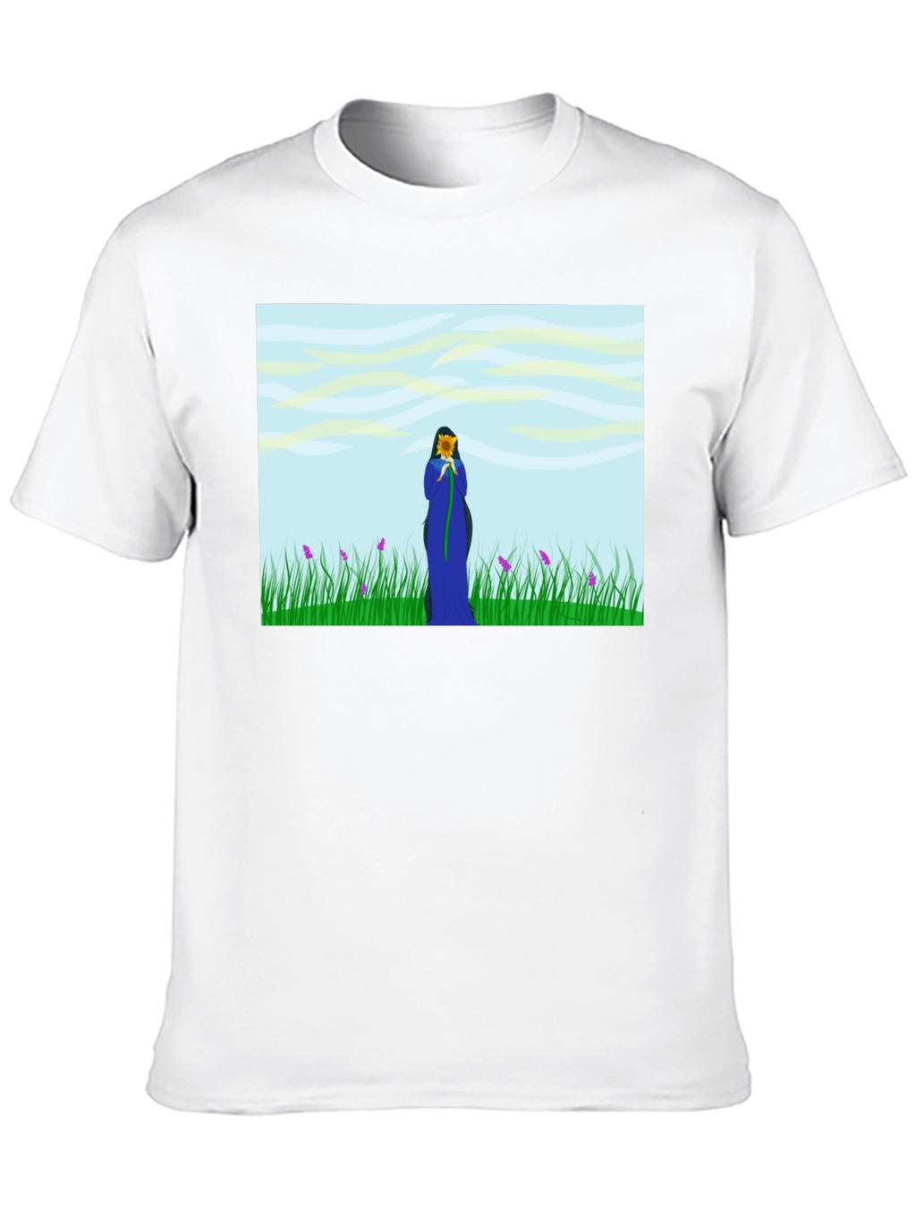 Nature Lovers T-Shirt: Sunflower Field Design