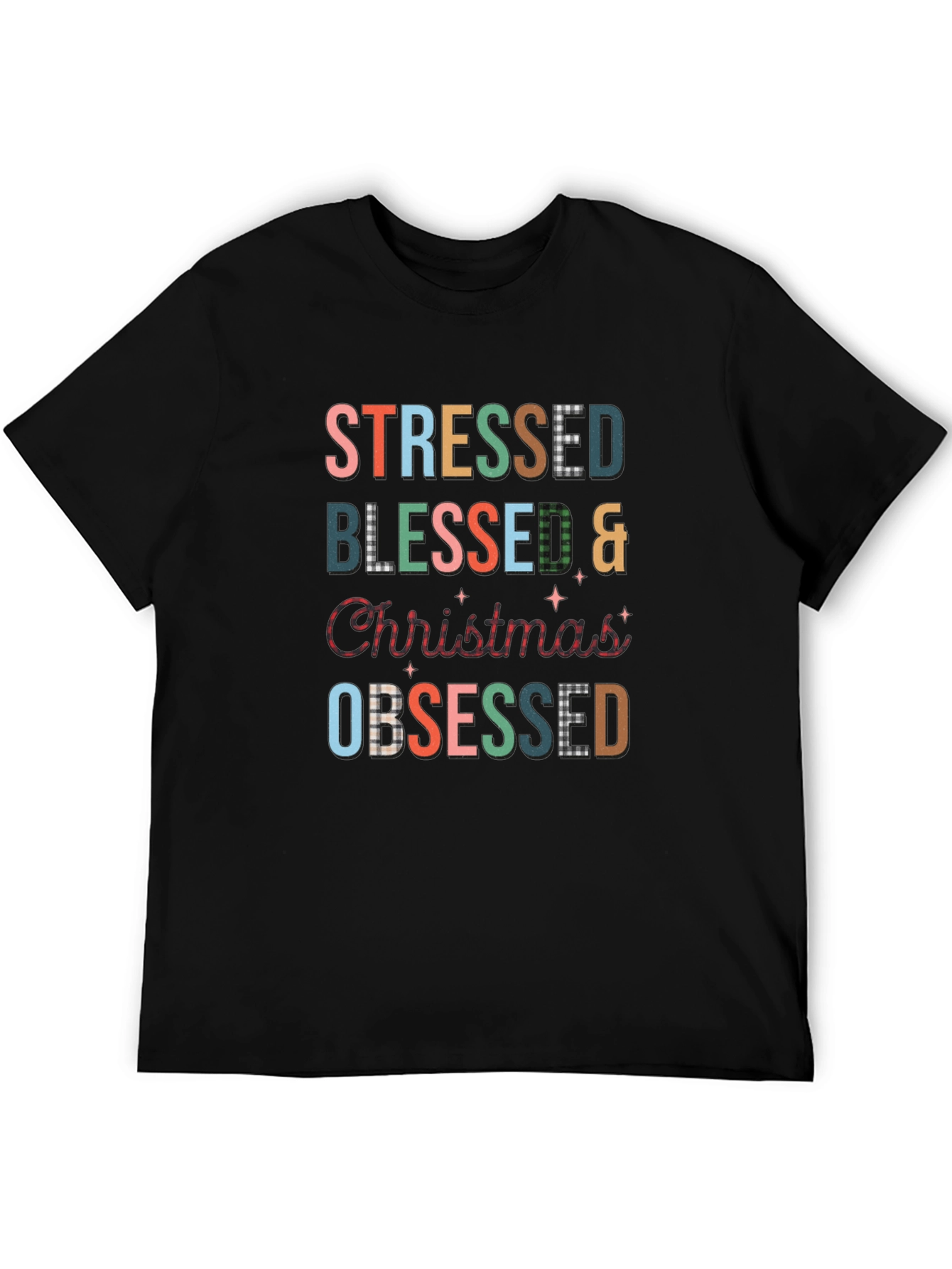 Stressed Blessed Christmas Obsessed T-Shirt