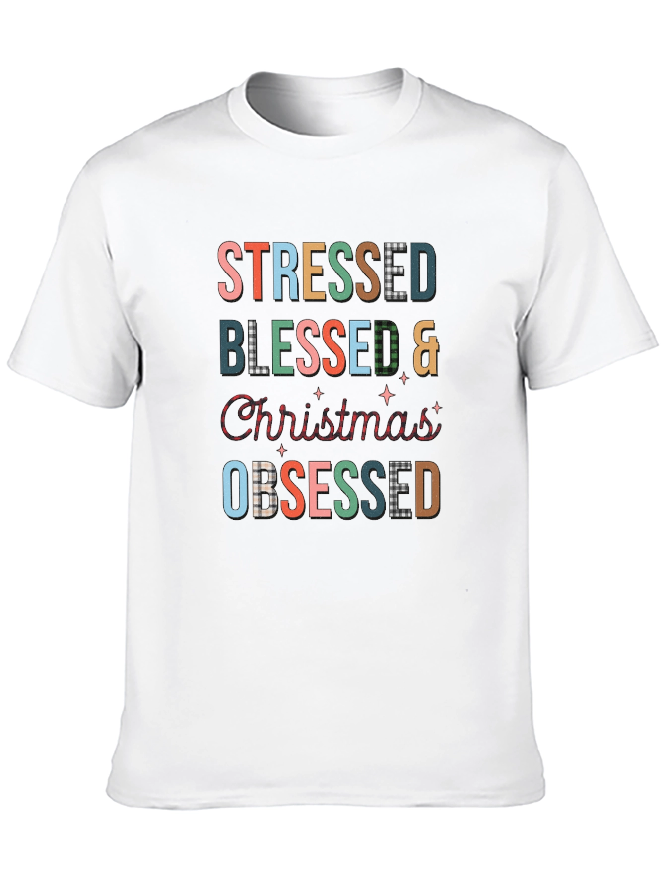 Stressed Blessed Christmas Obsessed T-Shirt