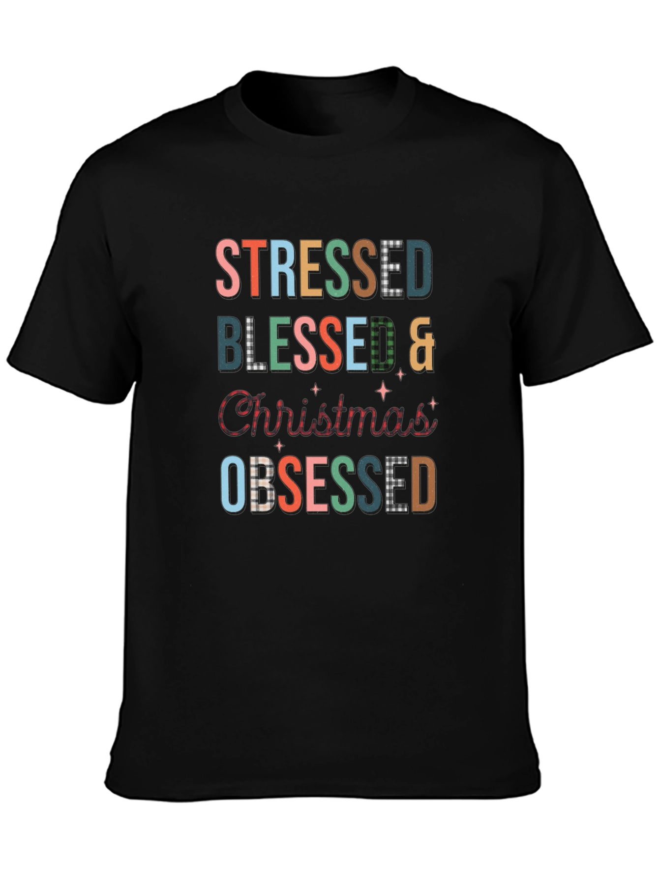 Stressed Blessed Christmas Obsessed T-Shirt