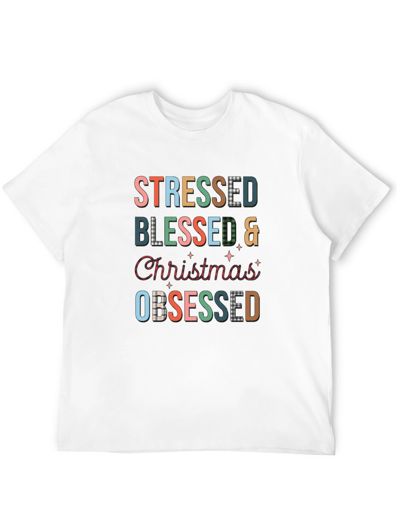 Stressed Blessed Christmas Obsessed T-Shirt
