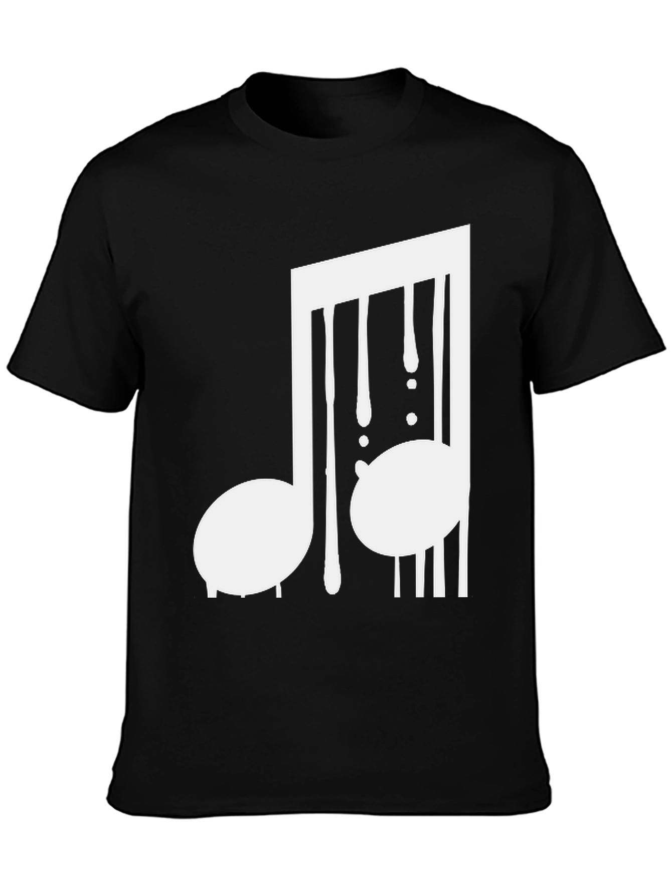 Black Music Note Graphic Tee