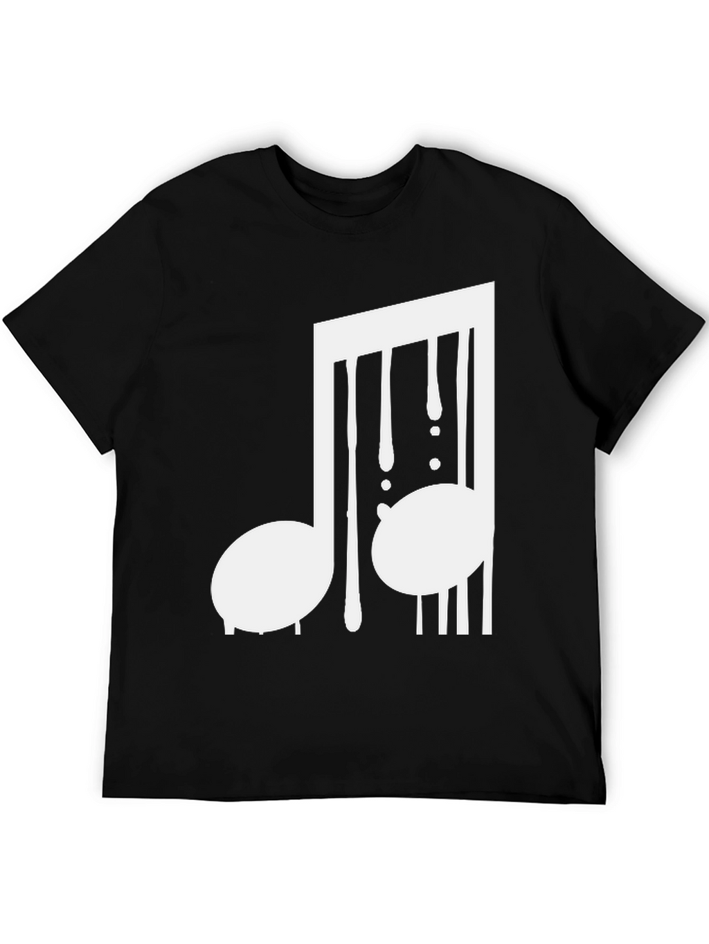 Black Music Note Graphic Tee