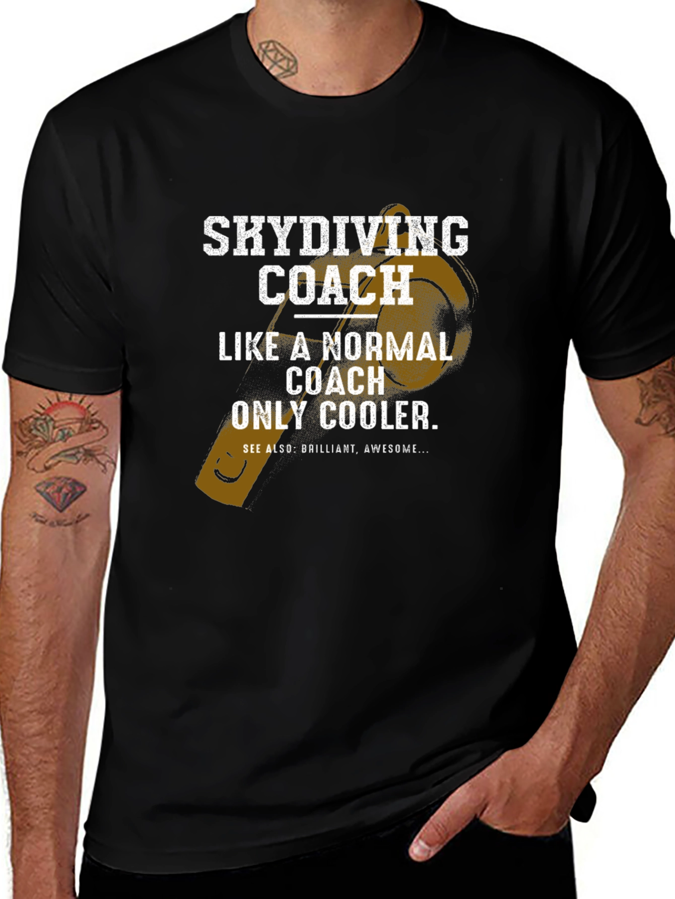 Skydiving Coach Novelty Graphic T-Shirt