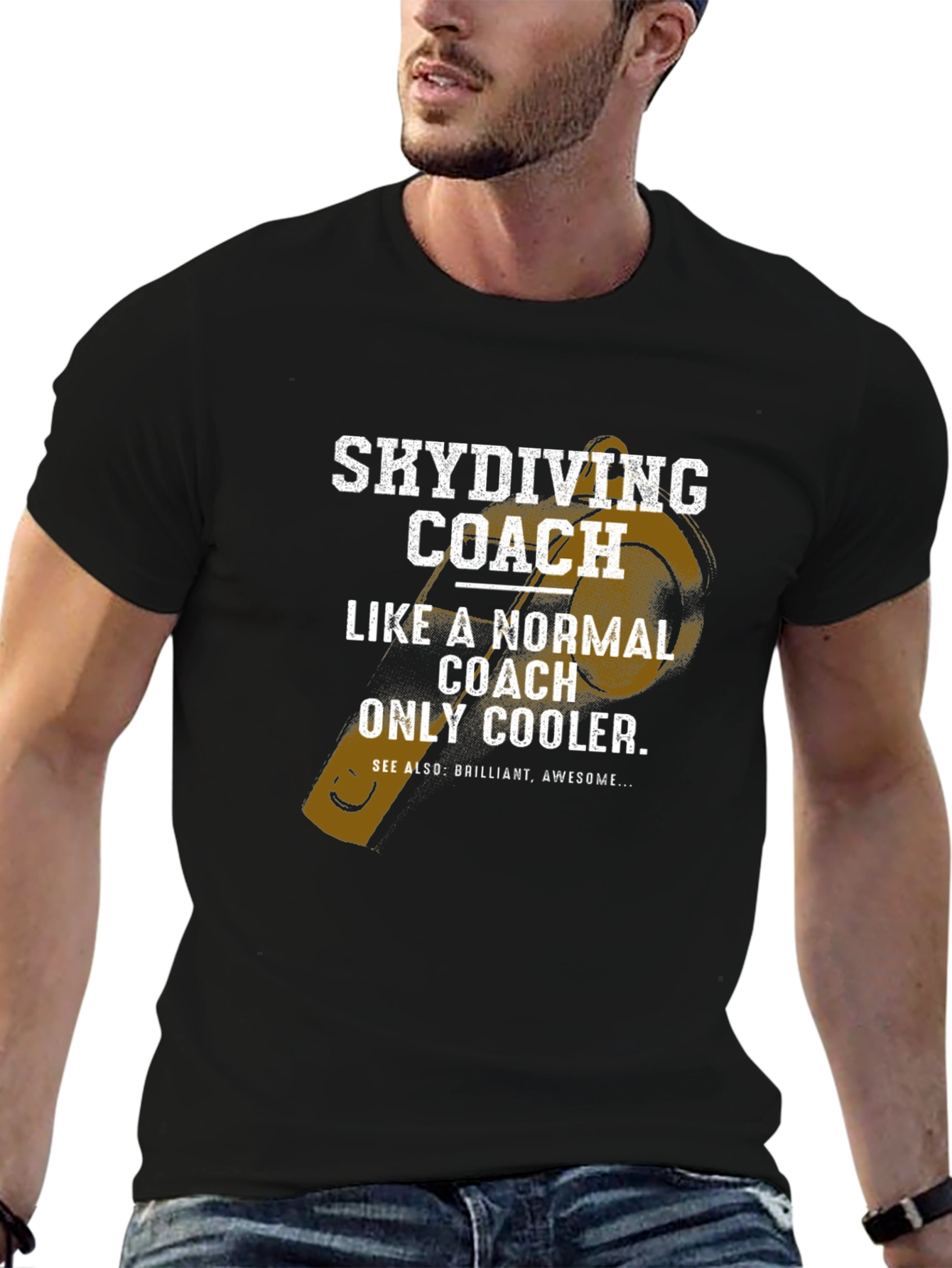 Skydiving Coach Novelty Graphic T-Shirt
