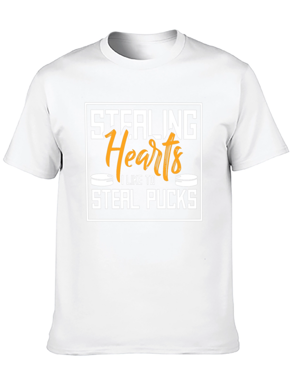 Stealing Hearts Steal Pucks Black Graphic Tee