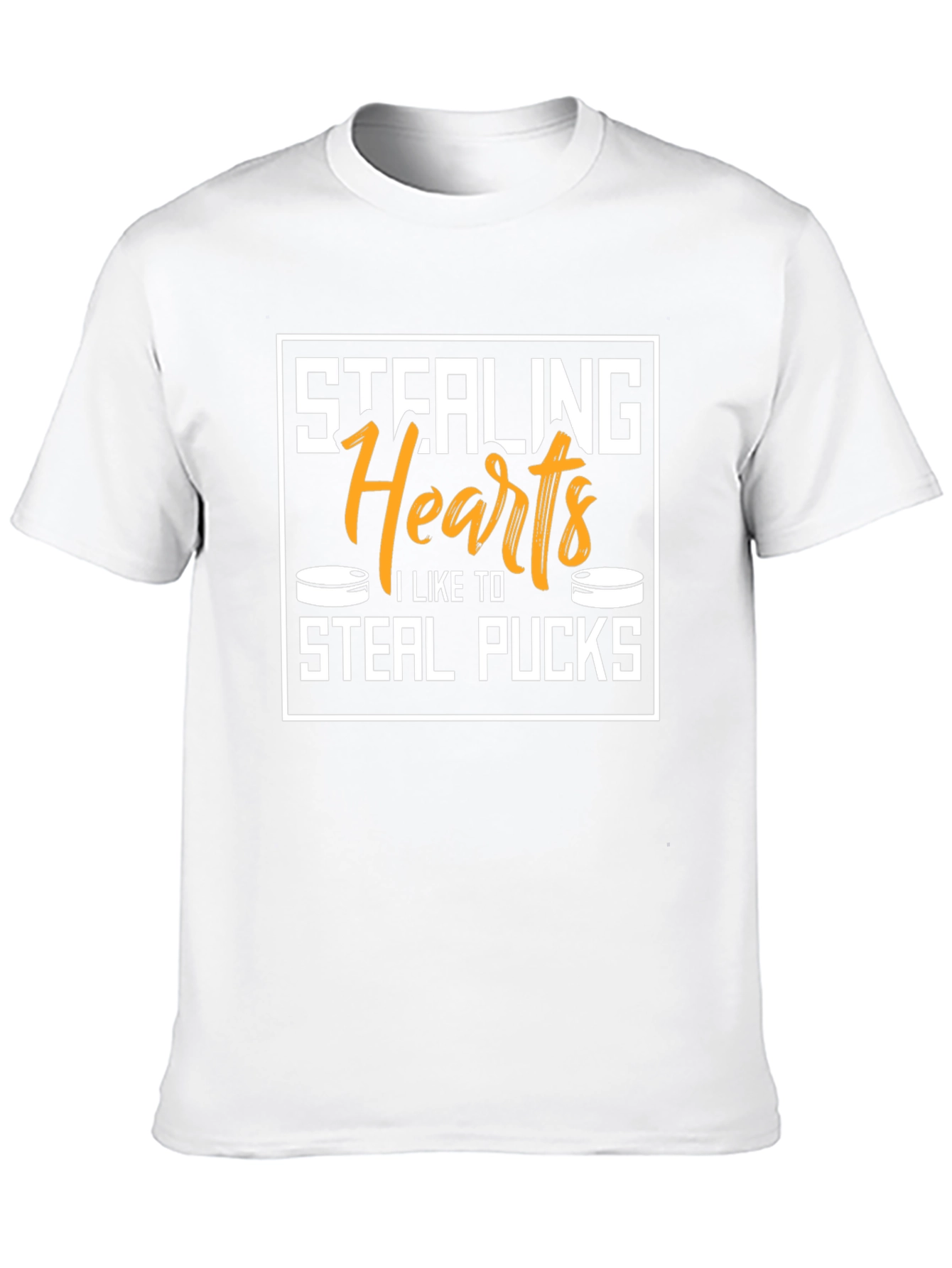 Stealing Hearts Steal Pucks Black Graphic Tee