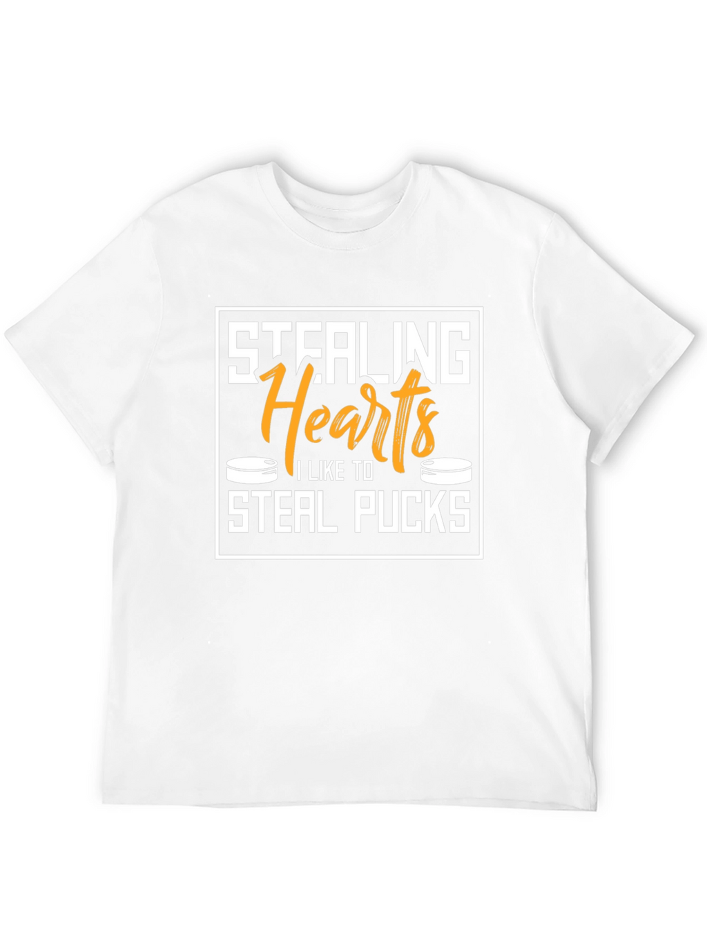 Stealing Hearts Steal Pucks Black Graphic Tee